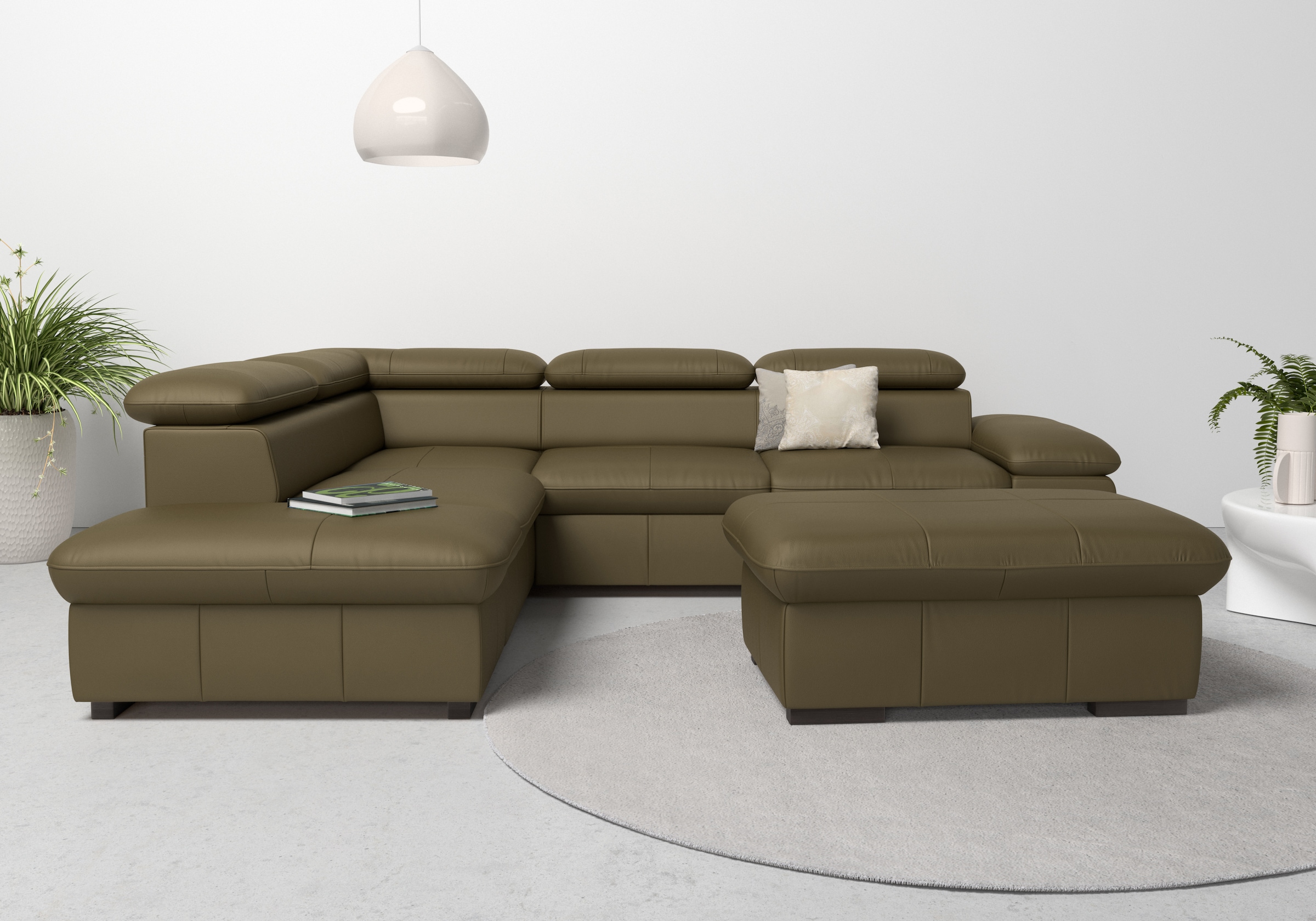 OTTO home Ecksofa "Alberto L-Form" mit Kopfteilverstellung, wahlweise mit Schlaffunktion