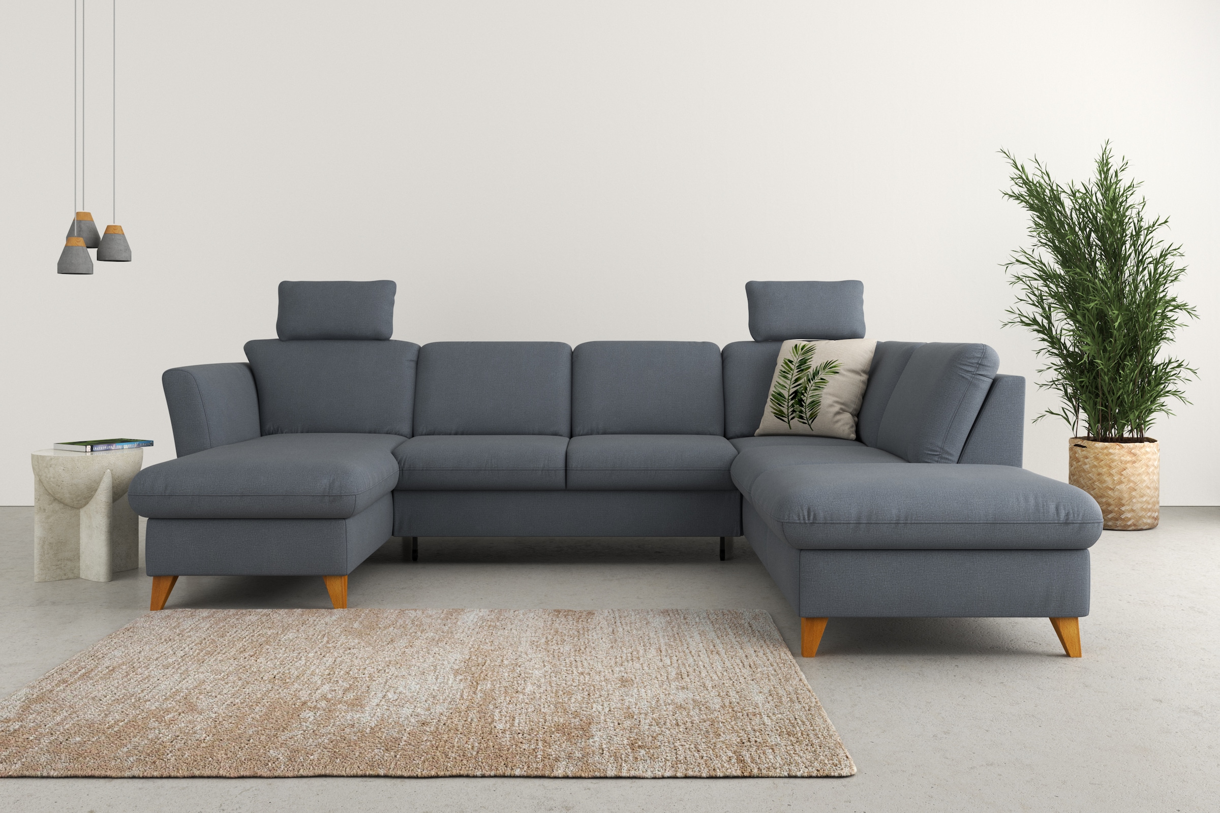 Home affaire Wohnlandschaft "Trelleborg U-Form" Federkern-Polsterung, wahlw günstig online kaufen