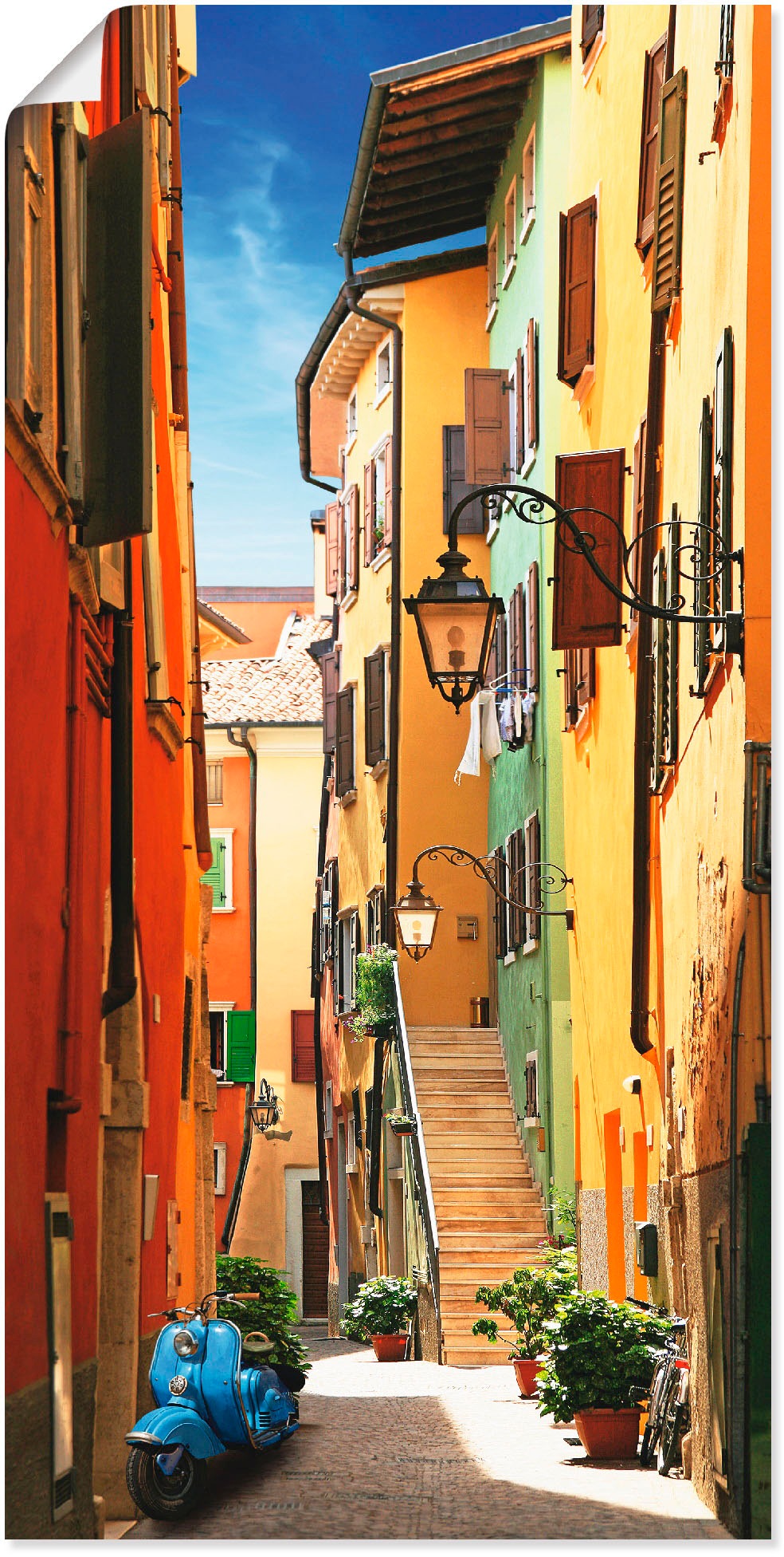 Artland Wandbild "Altstadtgasse Riva del Garda", Architektonische Elemente, günstig online kaufen