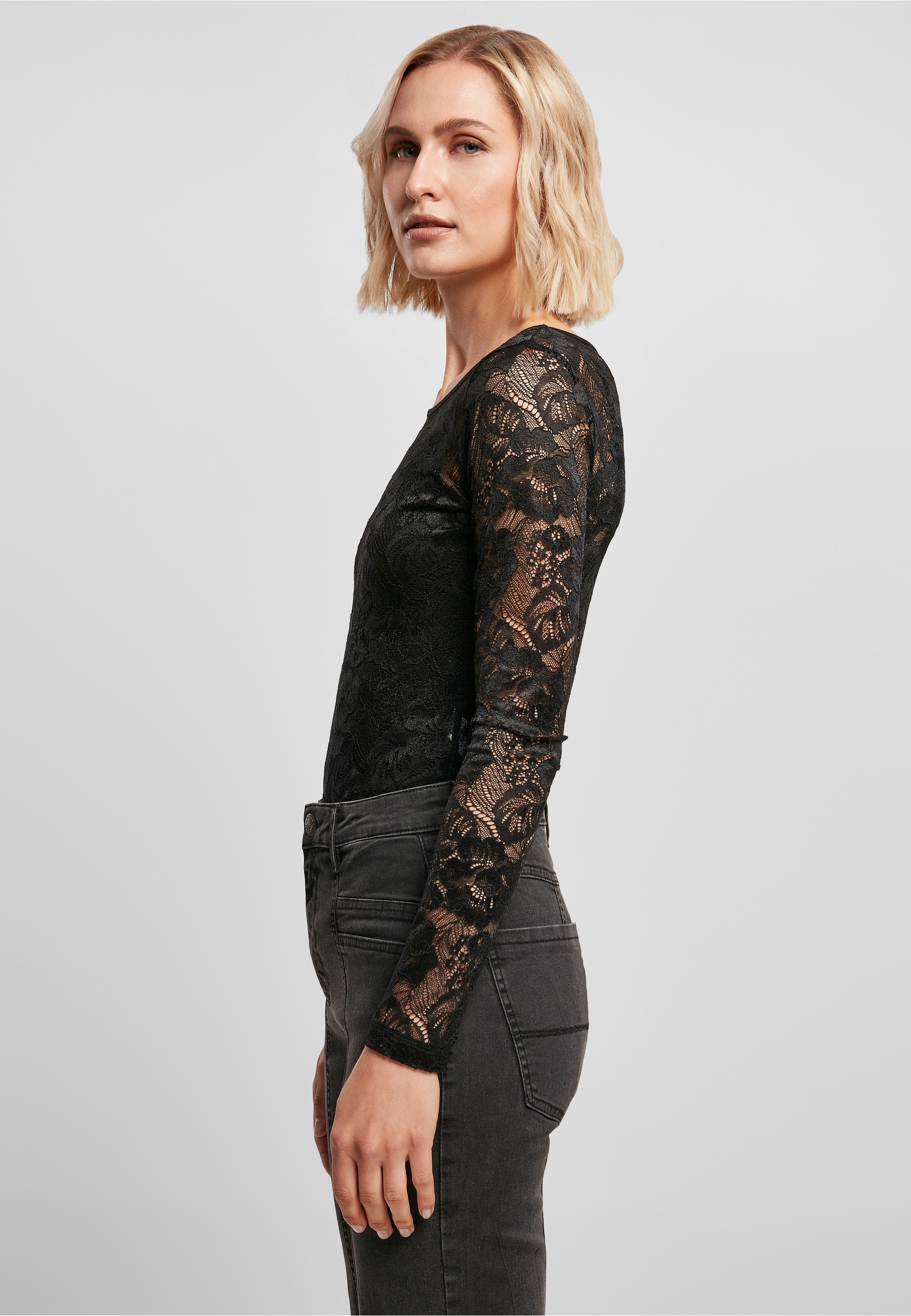 URBAN CLASSICS Body »Urban Classics Damen Ladies Lace Longsleeve Body«