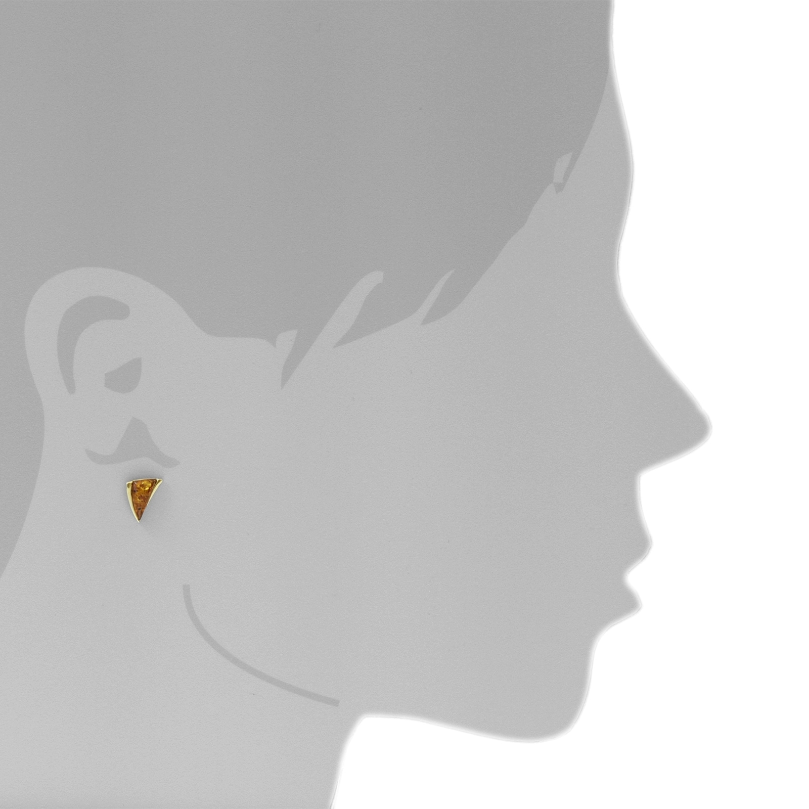OSTSEE-SCHMUCK Paar Ohrstecker »- Imke - Silber 925/000, vergoldet - Bernstein«