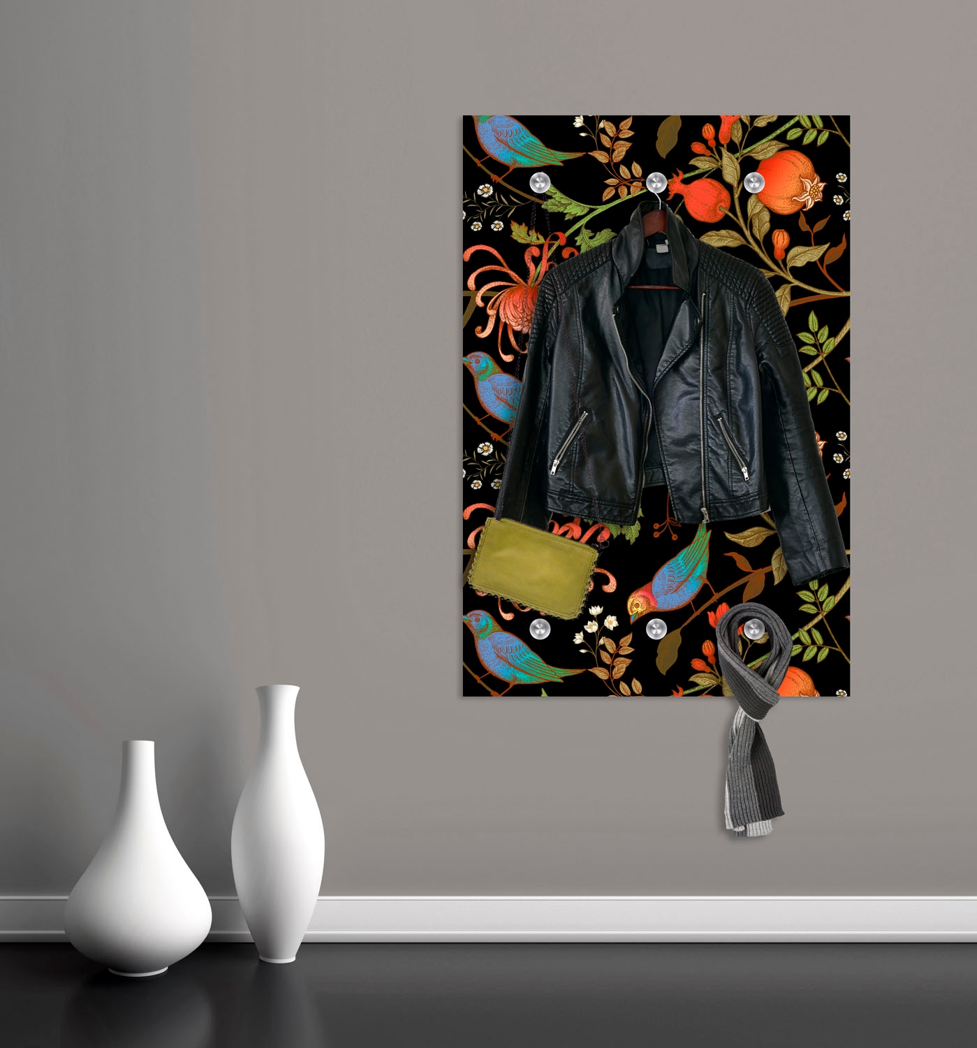 queence Garderobenleiste »Dschungel«, mit 6 Haken, 80 x 120 cm