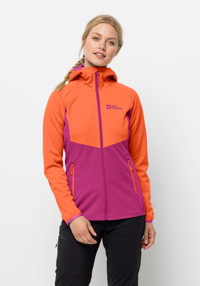 Jack Wolfskin Softshelljacke "GO HIKE SOFTSHELL W", mit Kapuze