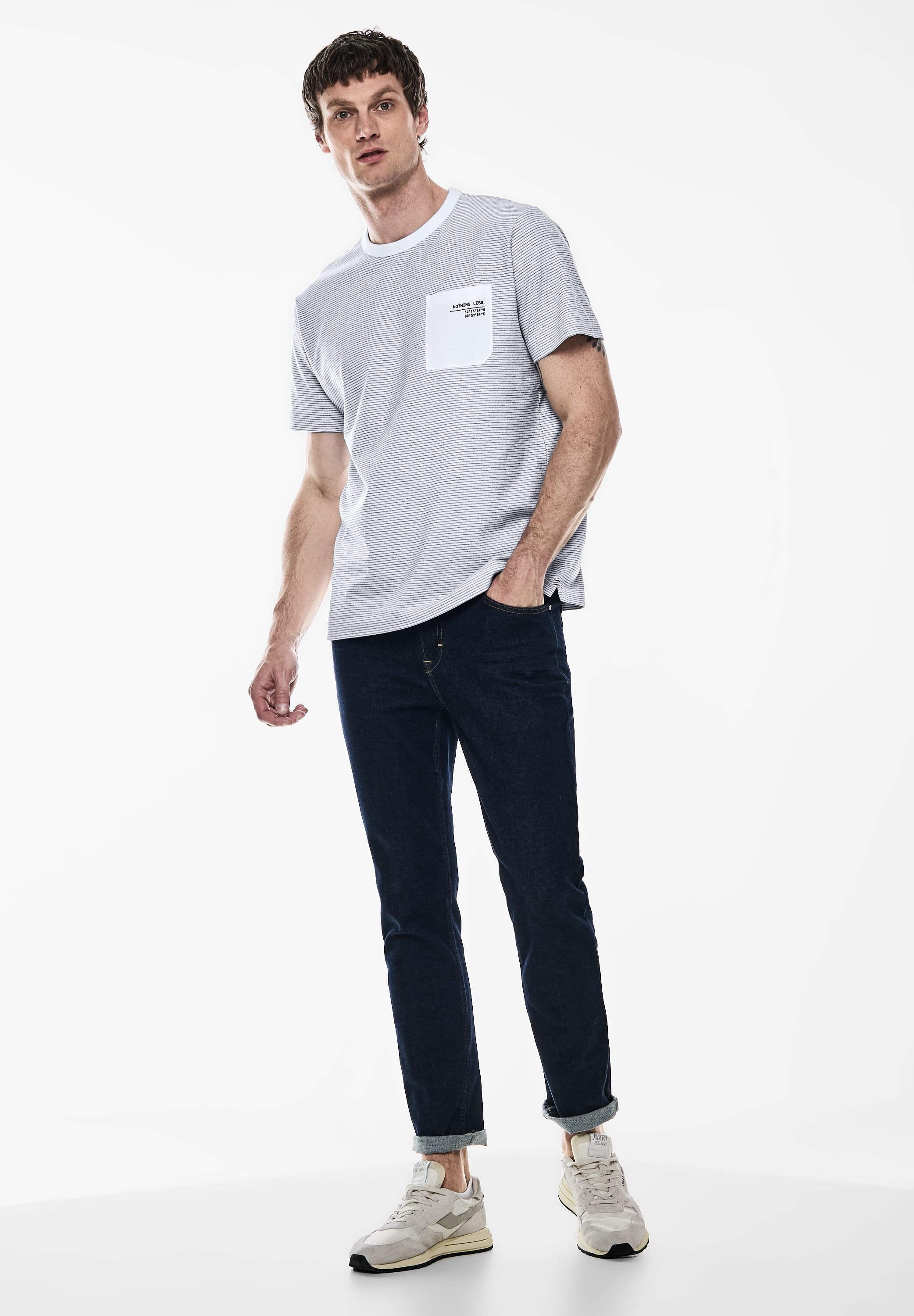 STREET ONE MEN T-Shirt, aus reiner Baumwolle