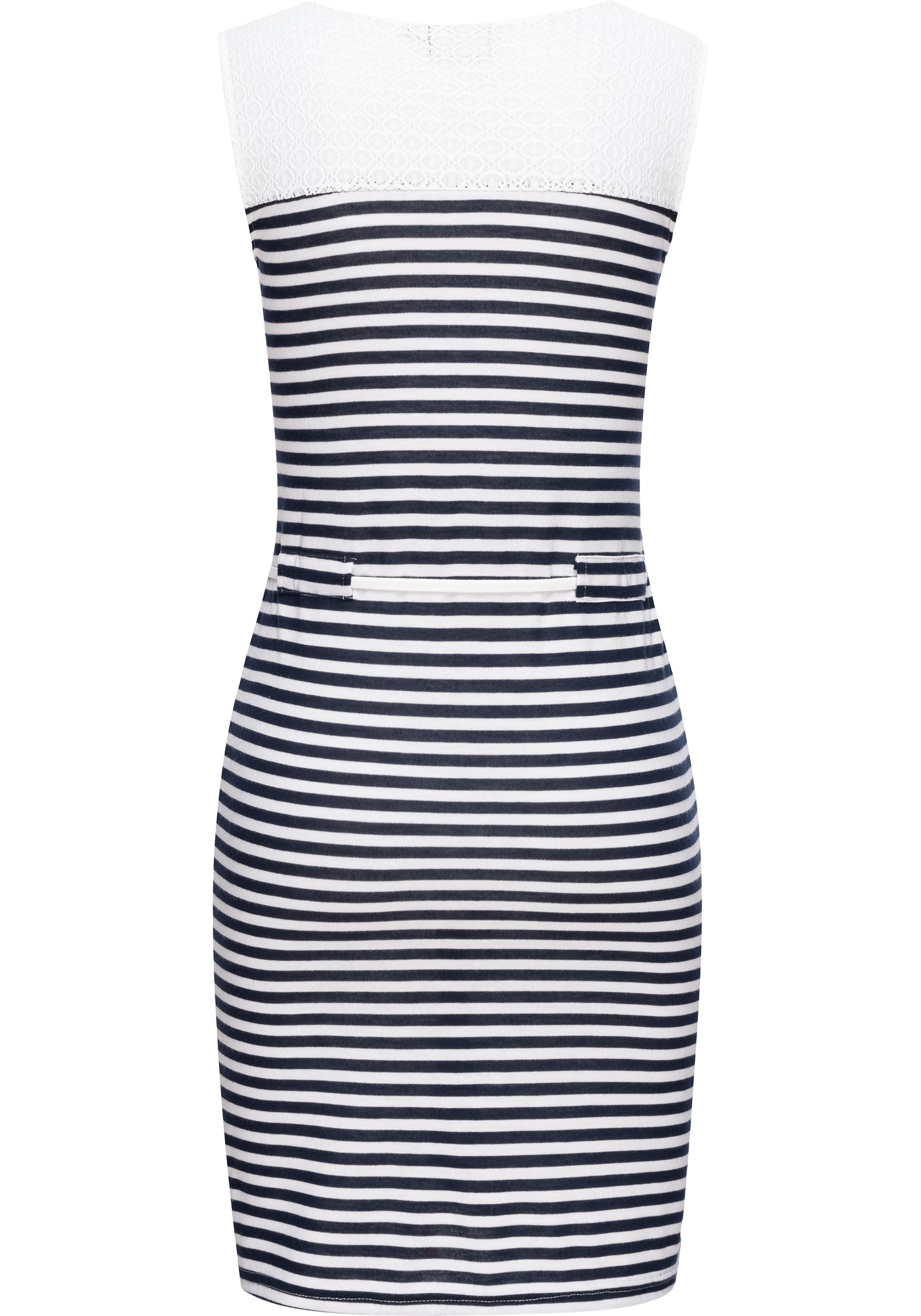 PEAK TIME Sommerkleid »L80002«, leichtes Strankleid mit Printmuster und Spitze