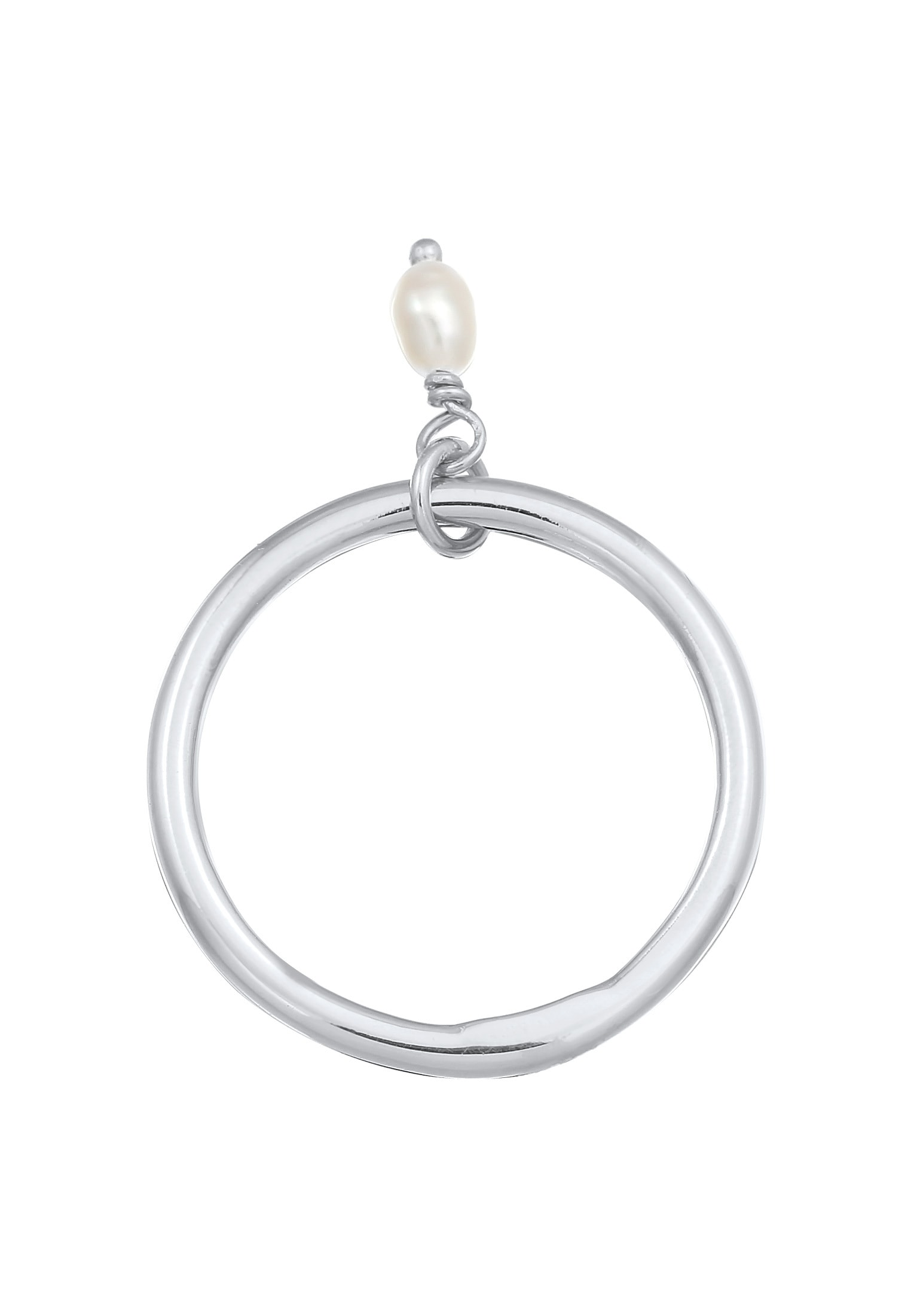 Elli Perlenring »Ring Bandring Stapelring Perle Basic 925 Ring«