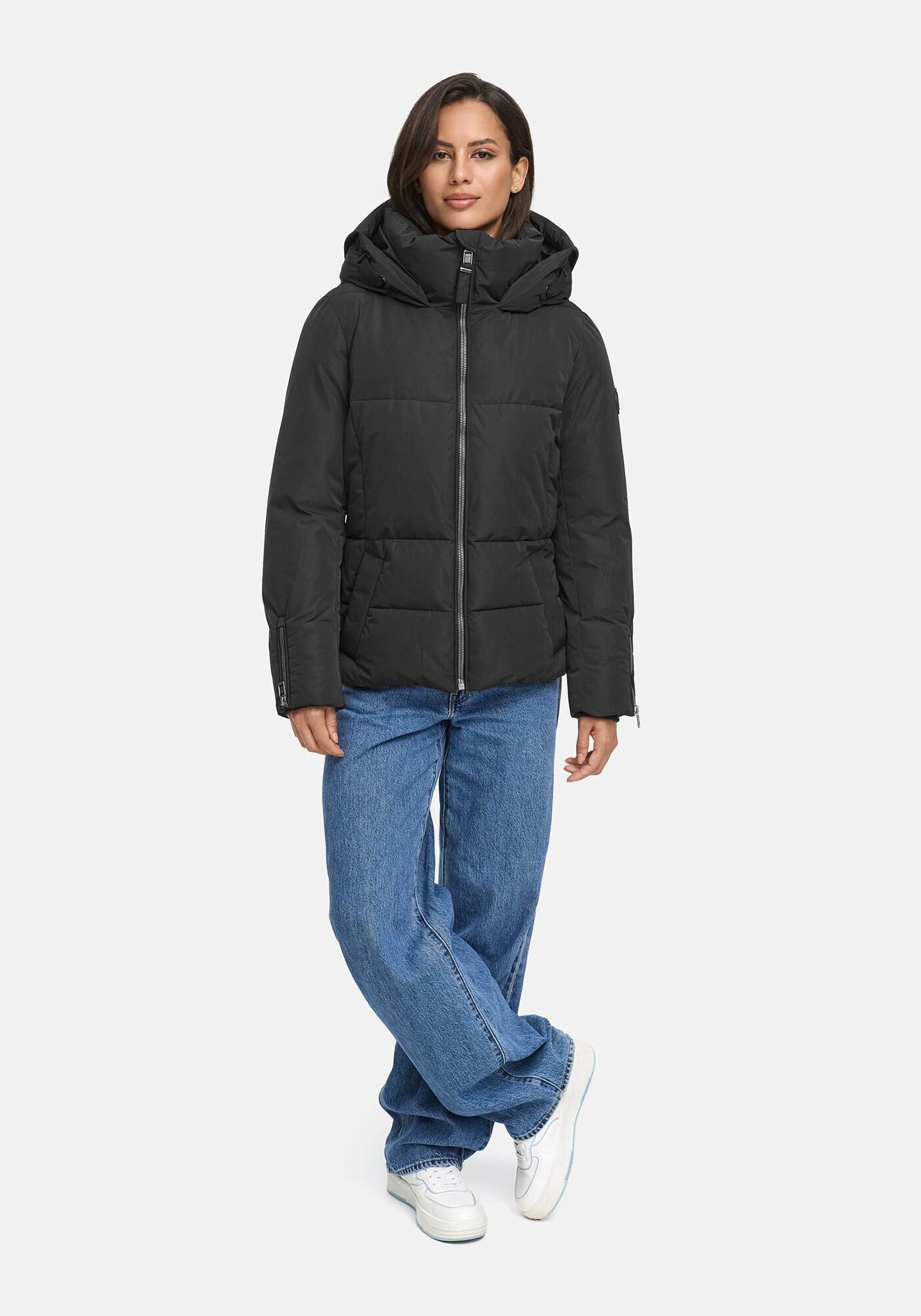 Marikoo Winterjacke "Aleynaa" mit extra hohem Kragen und elastischem Taillengürtel