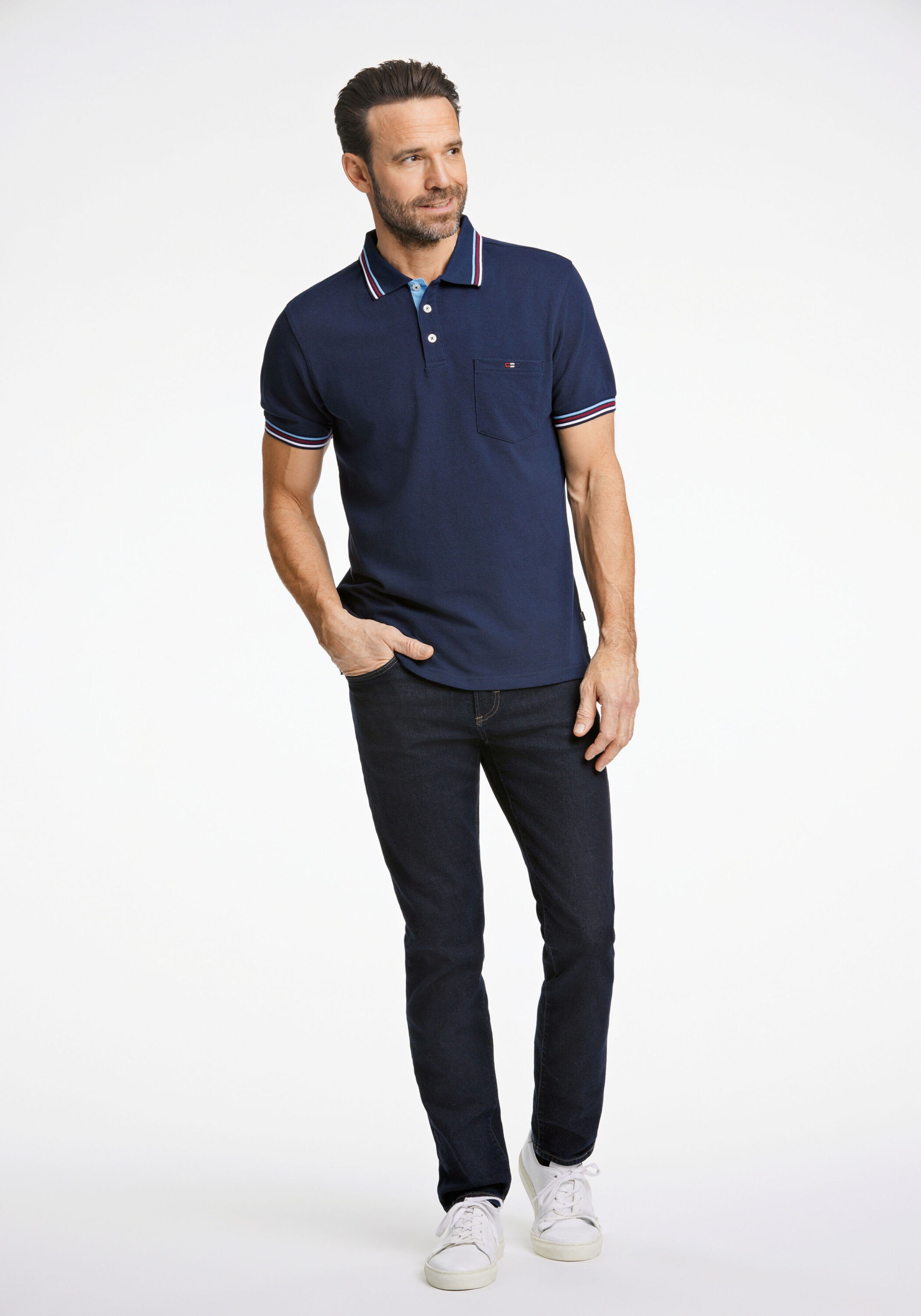 BISON Comfort Fit Polo Shirt Navy 4XL 3