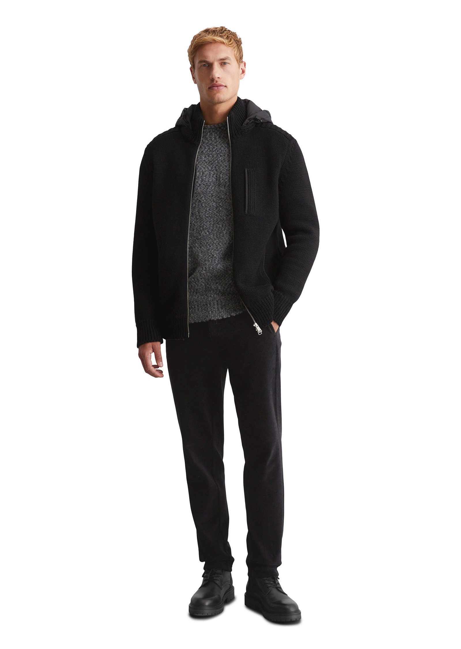 Marc O'Polo Cardigan »mit abnehmbarer Nylon-Kapuze«