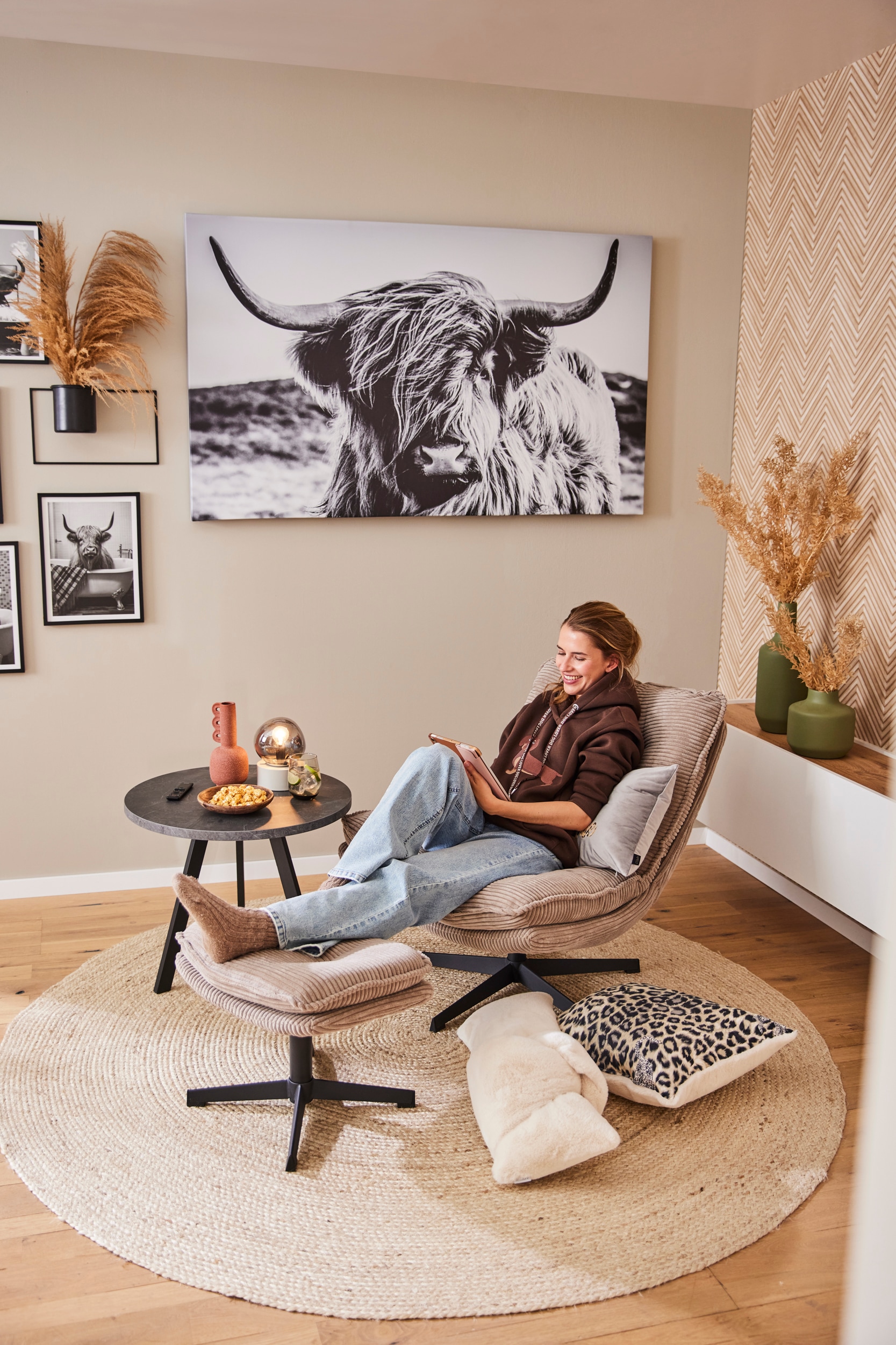 HANSE Home Teppich »Rangpur Juteteppich«, rund, 10 mm Höhe, Handgewebt, 100% Jute, Natur, Wohnzimmer, Flur, Boho, Skandi