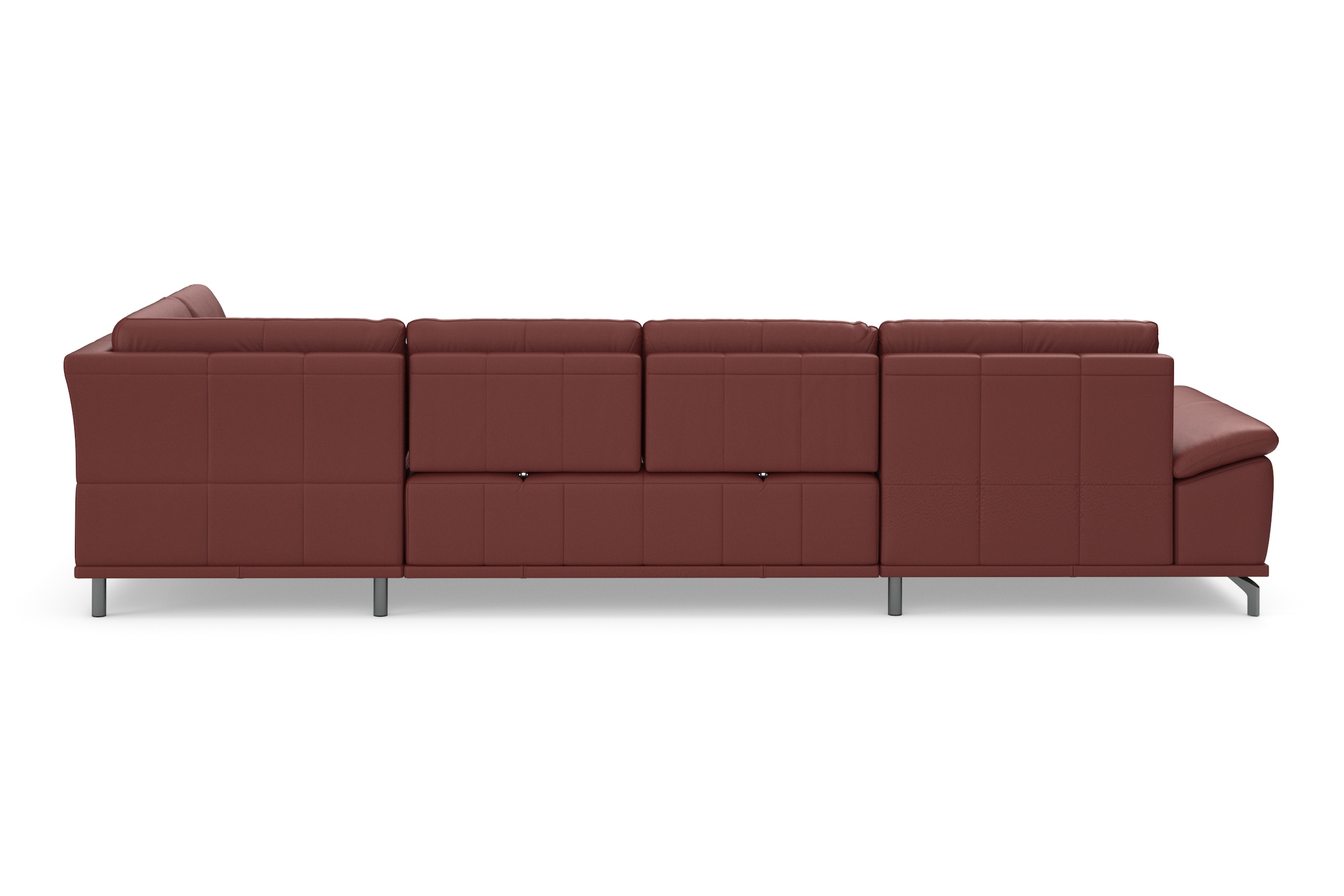 Places of Style Wohnlandschaft »Costello U-Form, mit Sitztiefenverstellung, Armteilverstellung und«, 3 Nierenkissen, optional Bettfunktion und Bettkasten