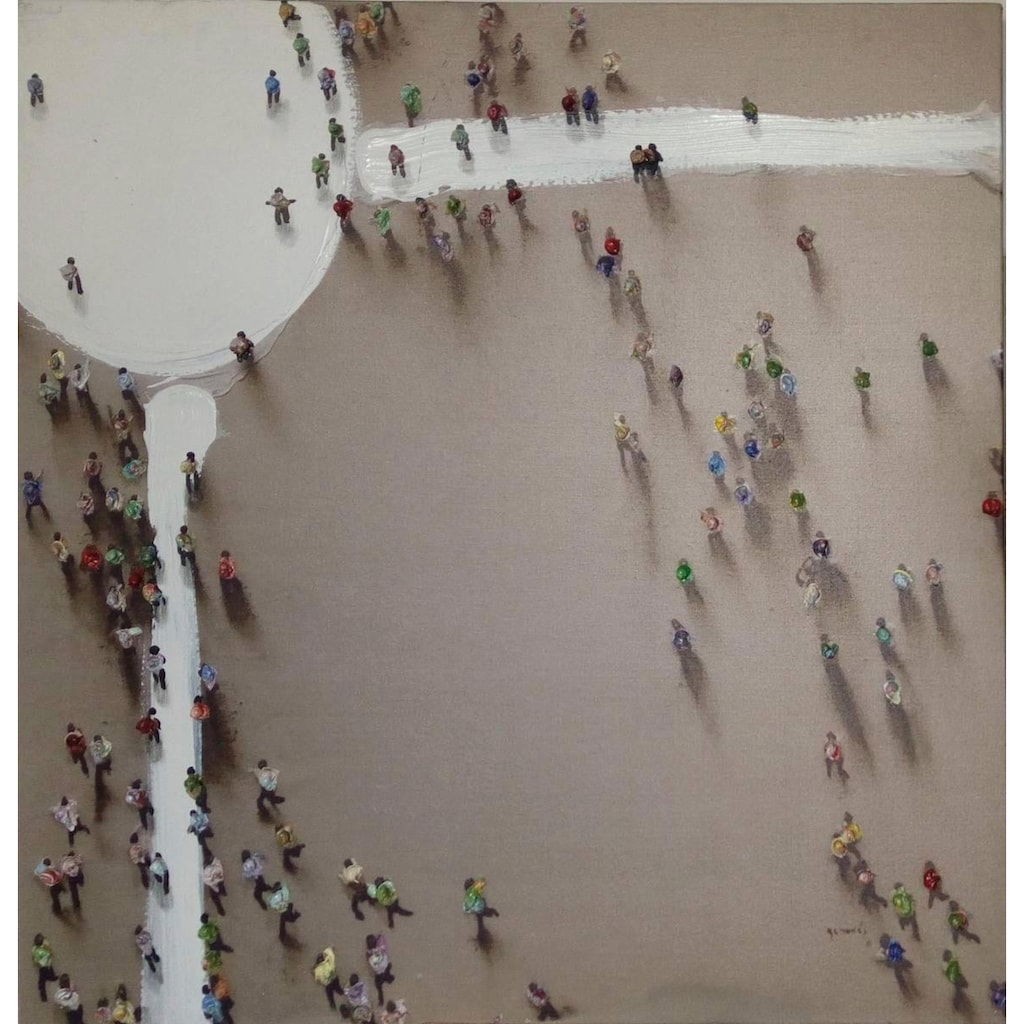 Kayoom Ölbild »Menschengruppe«, 100cm x 100cm