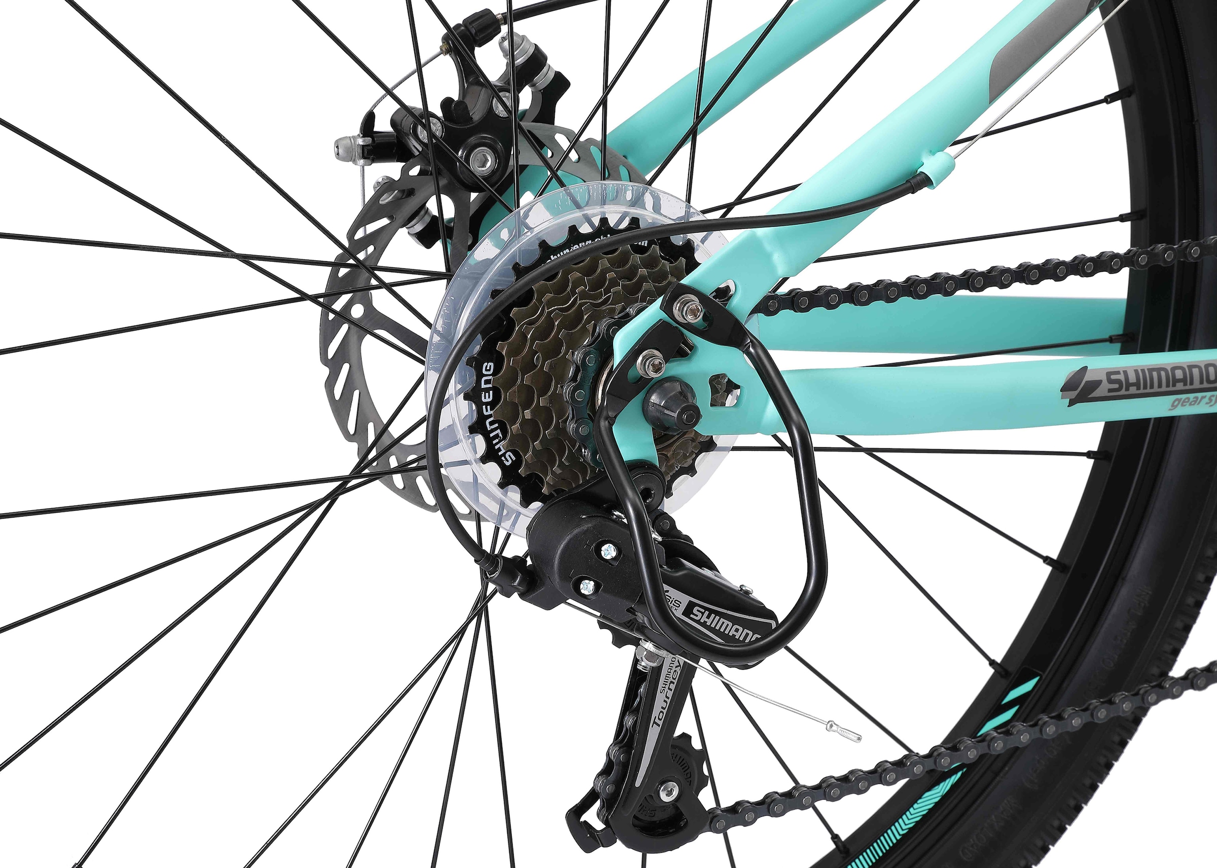 Bikestar Mountainbike 21 Gang Shimano RD-TY300 Schaltwerk Kettenschaltung für Damen und Herren, Kettenschaltung