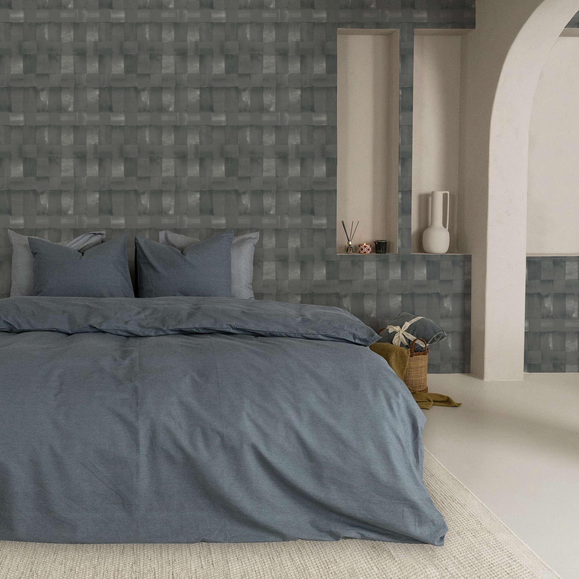 kayori Vliestapete »Koiya« kariert glatt 10mx52cm (ca. 5m2)