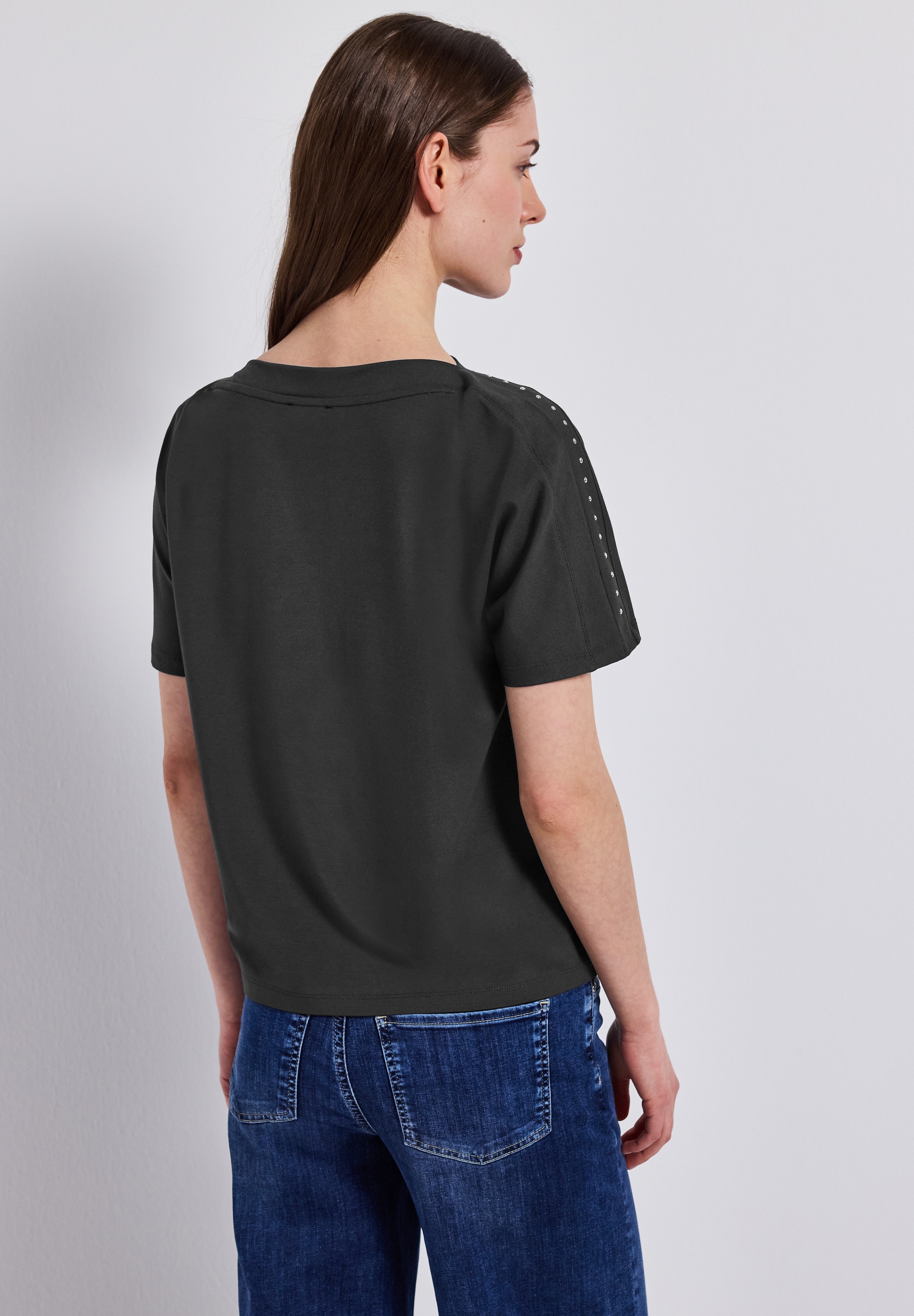 STREET ONE T-Shirt, mit U-Boot-Ausschnitt