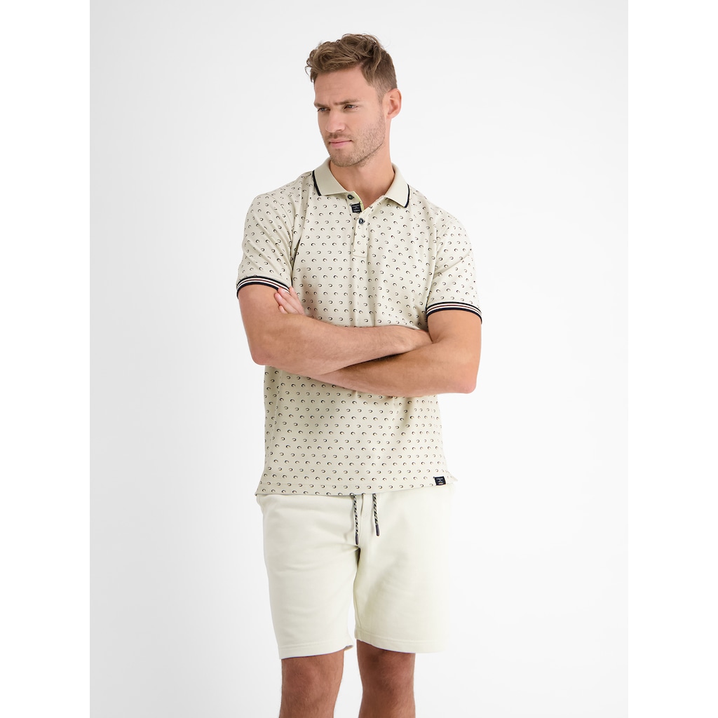 LERROS Poloshirt »LERROS Poloshirt, Piqué mit AOP«