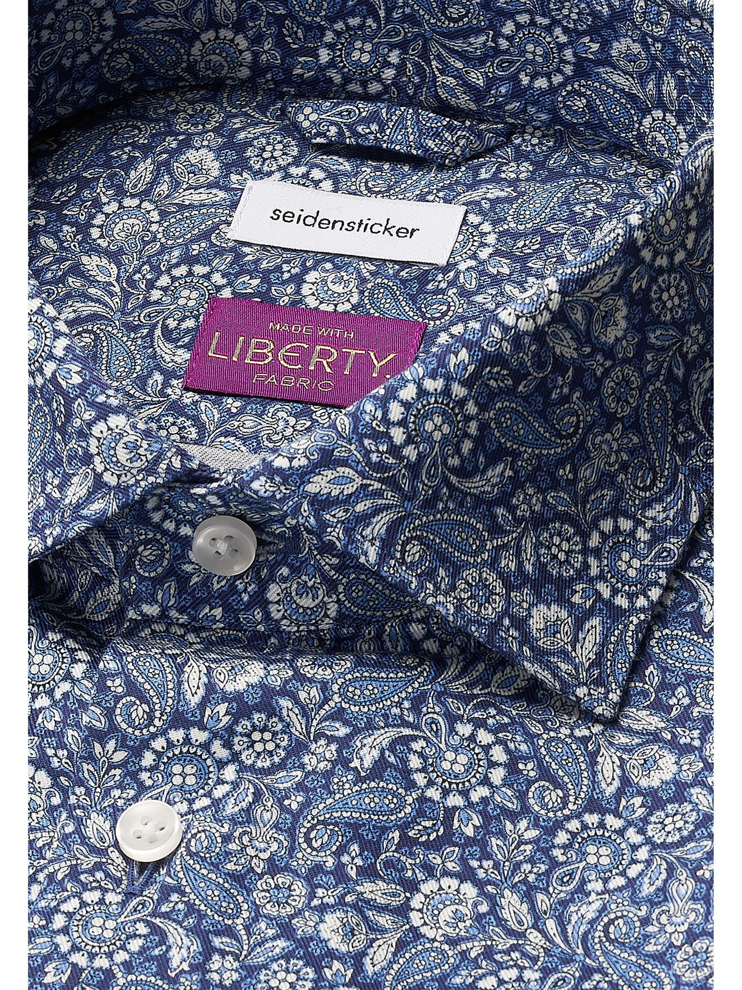 seidensticker Businesshemd »Schwarze Rose«, Shaped 1/1 Kentkragen Paisley