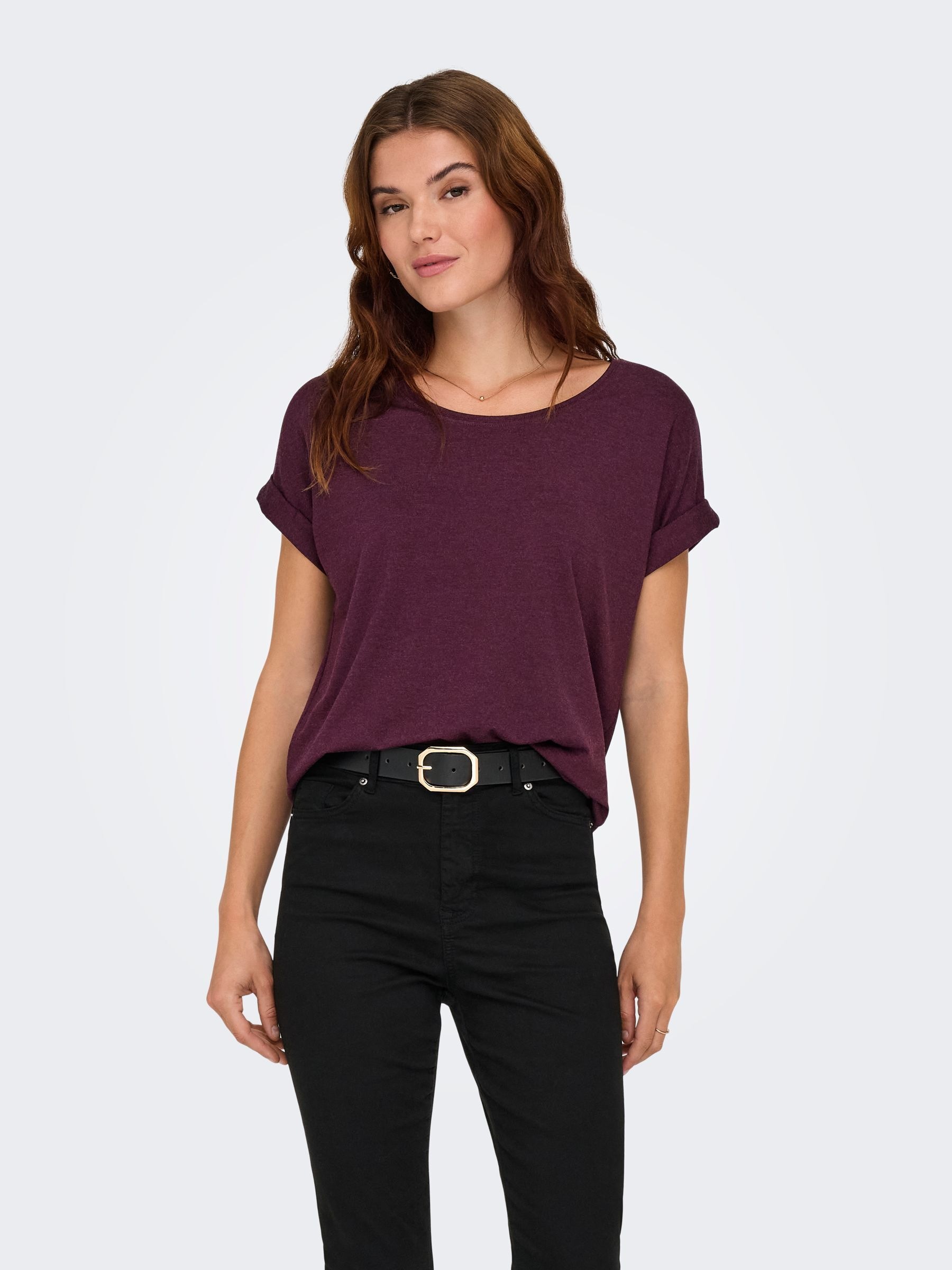 ONLY "ONLMOSTER – Kurzarmshirt mit Aufschlag und klassischem Look" unifarbe günstig online kaufen