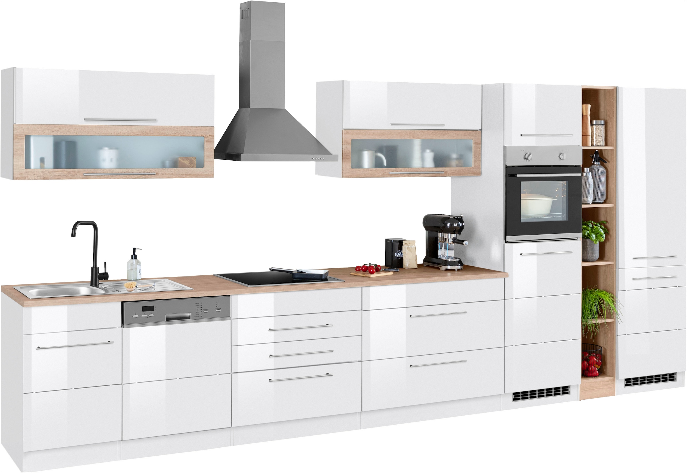 Küchenzeile »KS-Wien«, Breite 440 cm, wahlweise mit E-Geräten und Induktion
