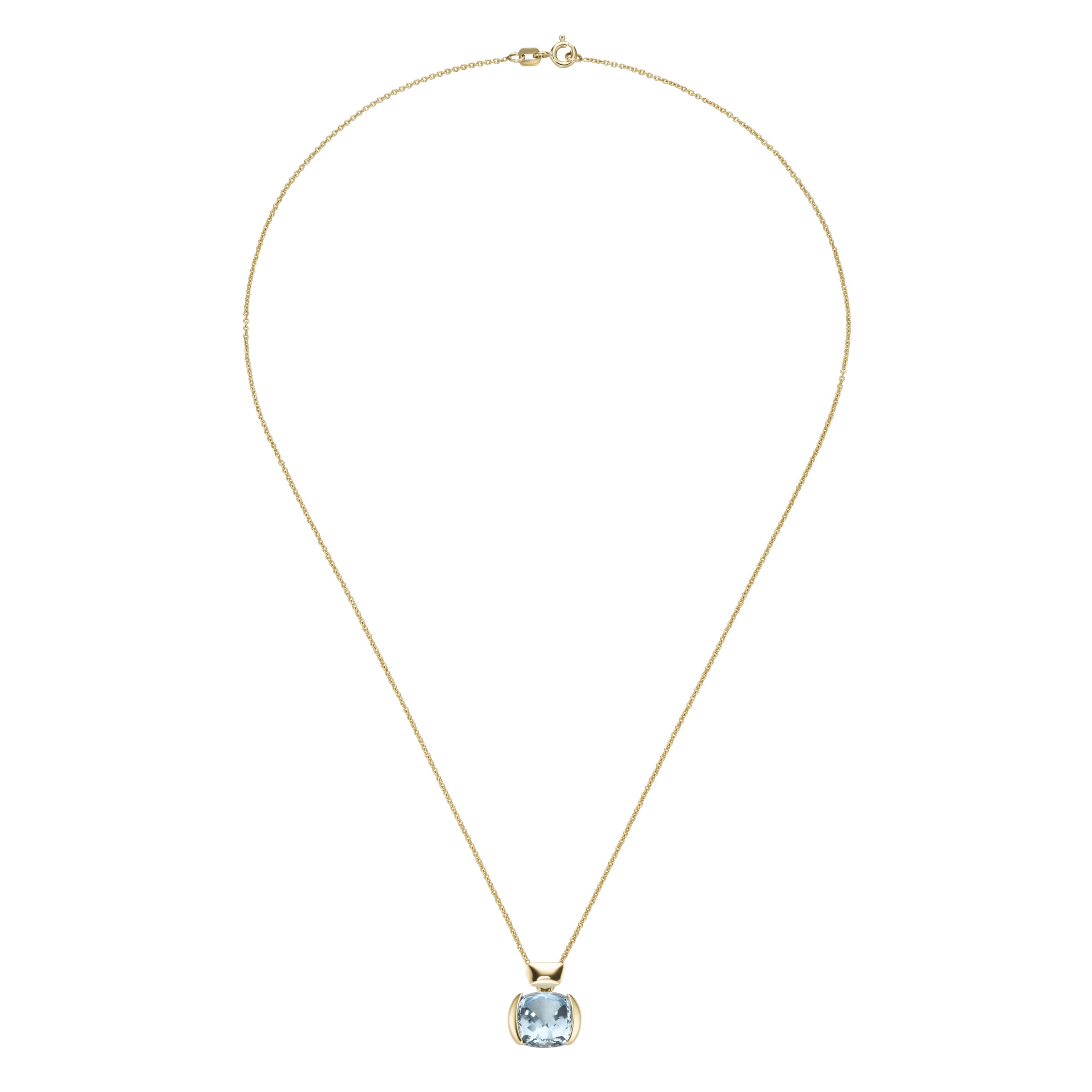 Luigi Merano Goldkette »mit quadrat. / abgerundeten Edelstein Anhänger, Gold 375«