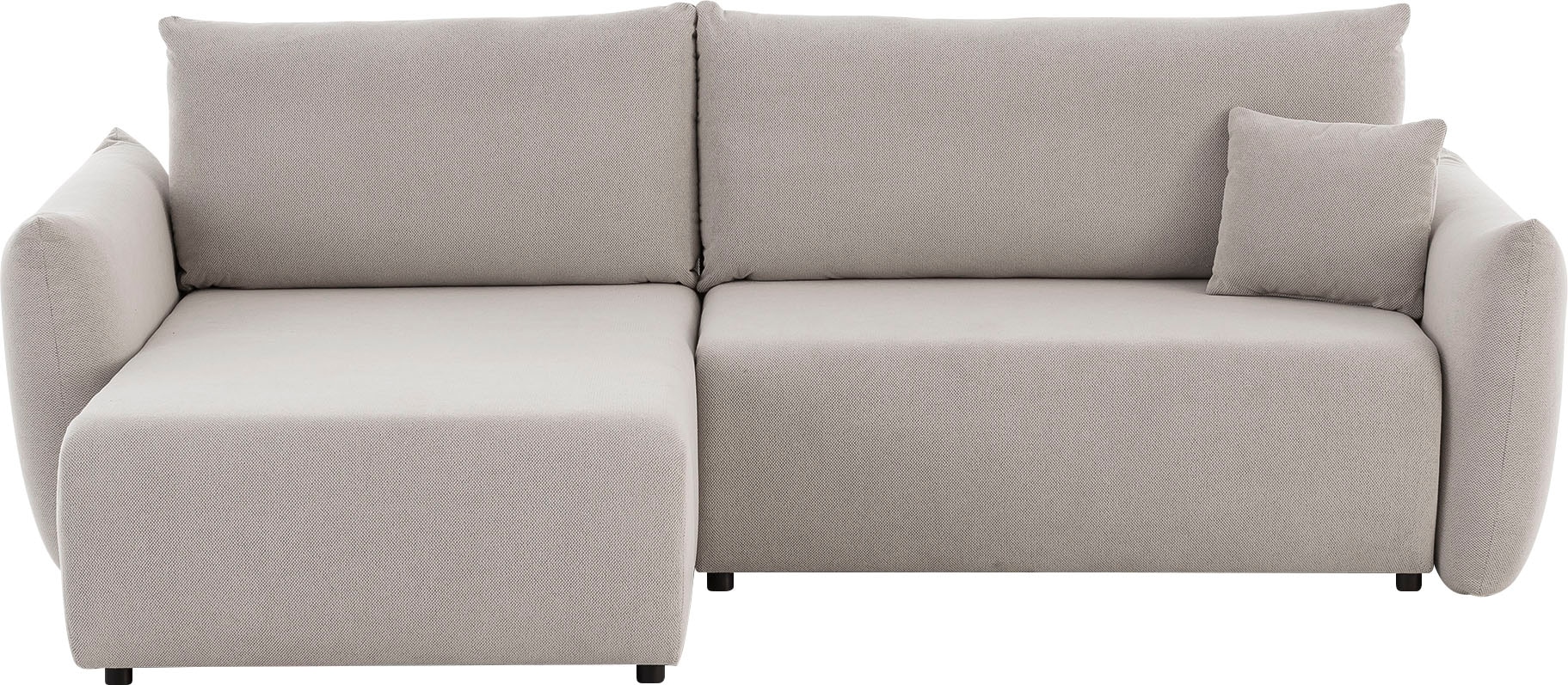 INOSIGN Ecksofa »MAVAS Schlafsofa mit Bettkasten, L-Form,«, ca.257/127cm (Liegefläche 212/145 cm), Cord, Chenille, Struktur