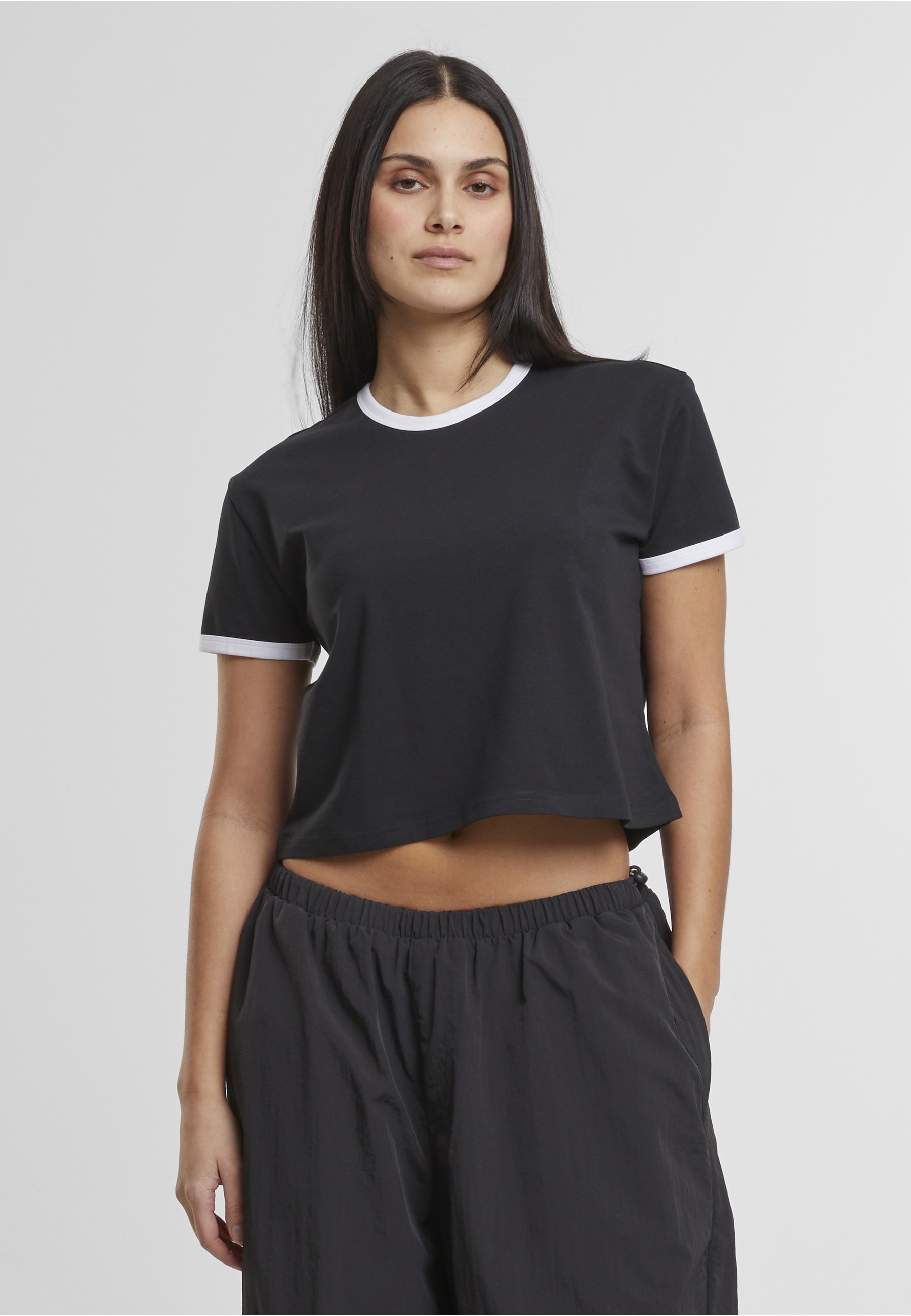 URBAN CLASSICS T-Shirt »Urban Classics Ladies Contrast Retro T-Shirt« 1