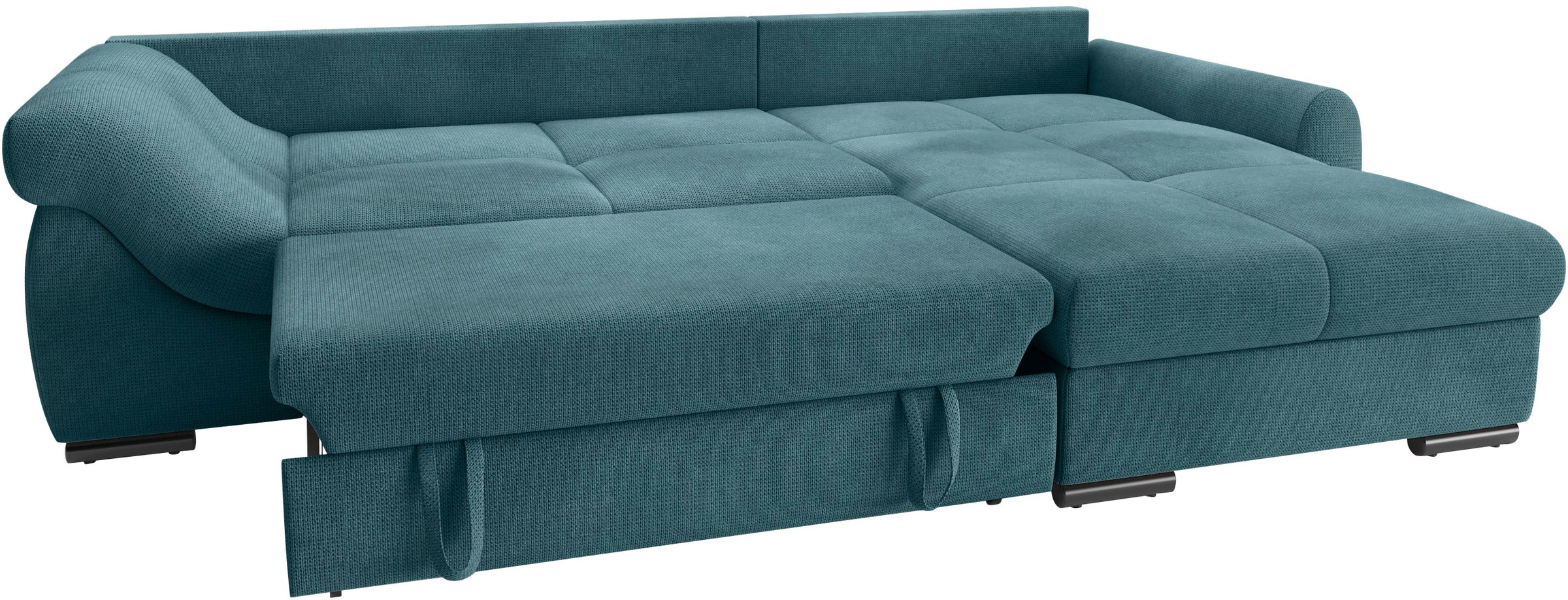 Mr. Couch Ecksofa »Livorno L-Form«, inkl. Hochschläfer-Bettauszug, XL-Bettkasten weiß beschichtet