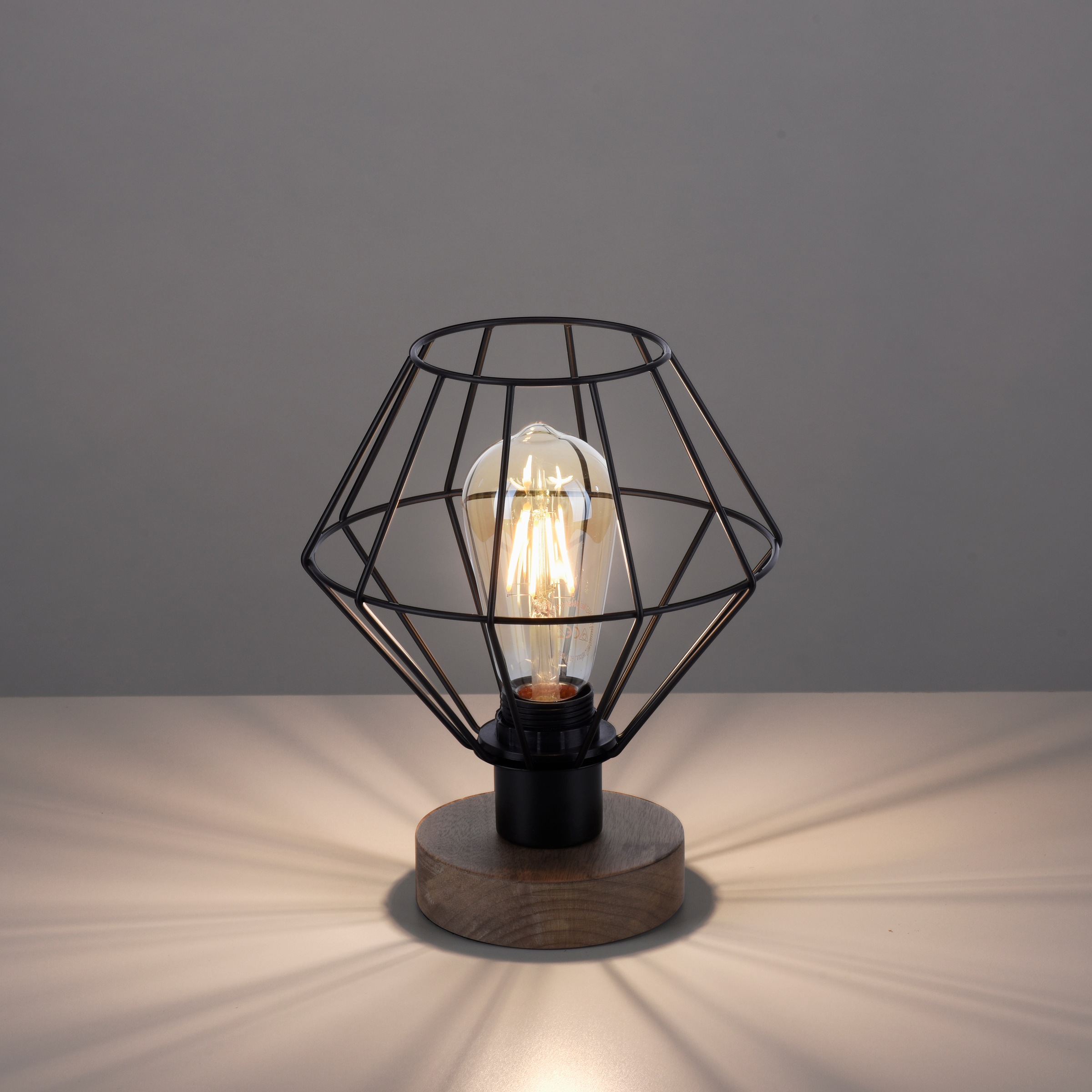 JUST LIGHT Tischleuchte »KASKA«, 1 flammig, Leuchtmittel E27 | ohne Leuchtmittel, ExklusiveE27, Schalter, Schnurschalter