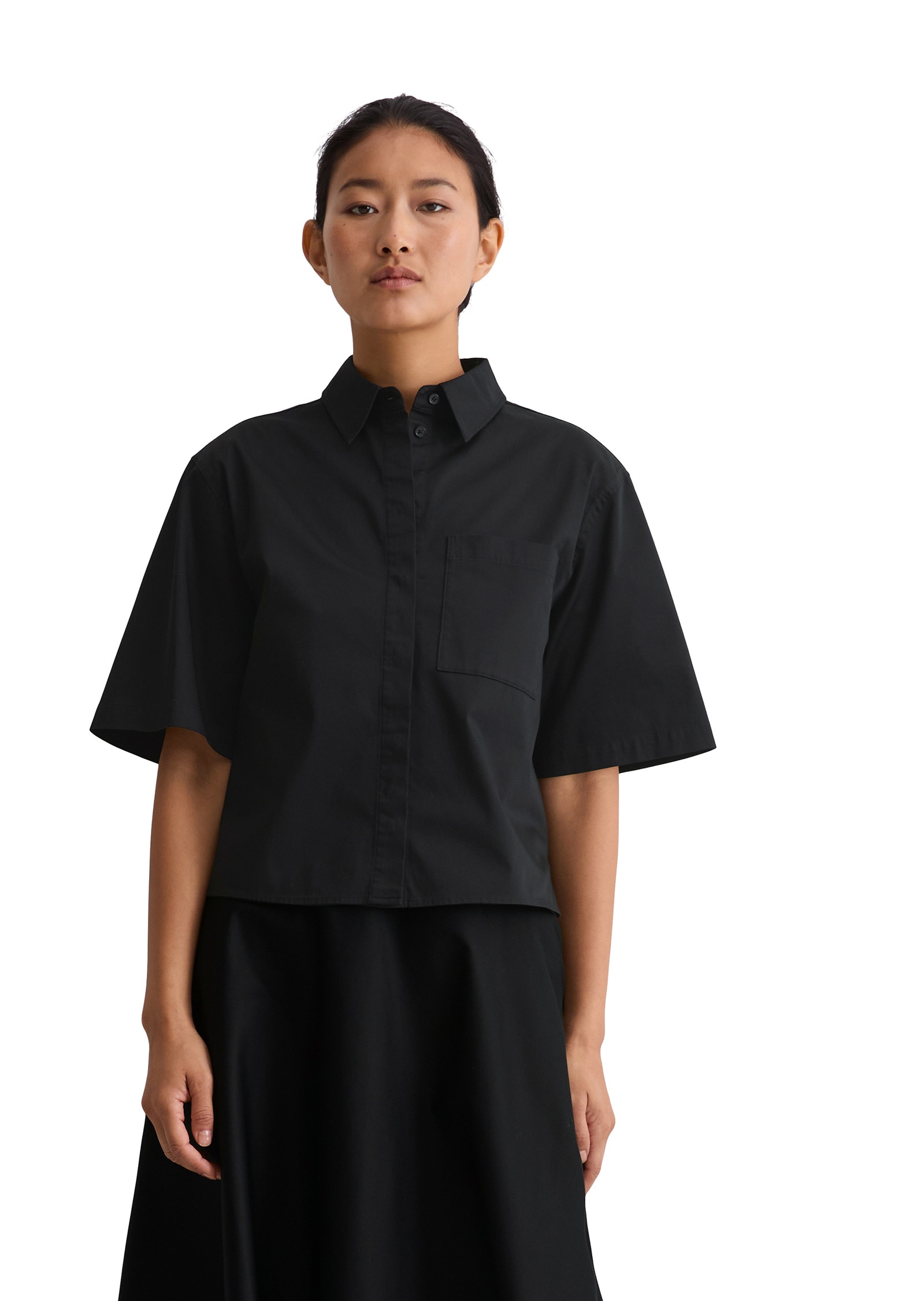 Marc OPolo Kurzarmbluse "aus Organic Cotton-Mix" günstig online kaufen
