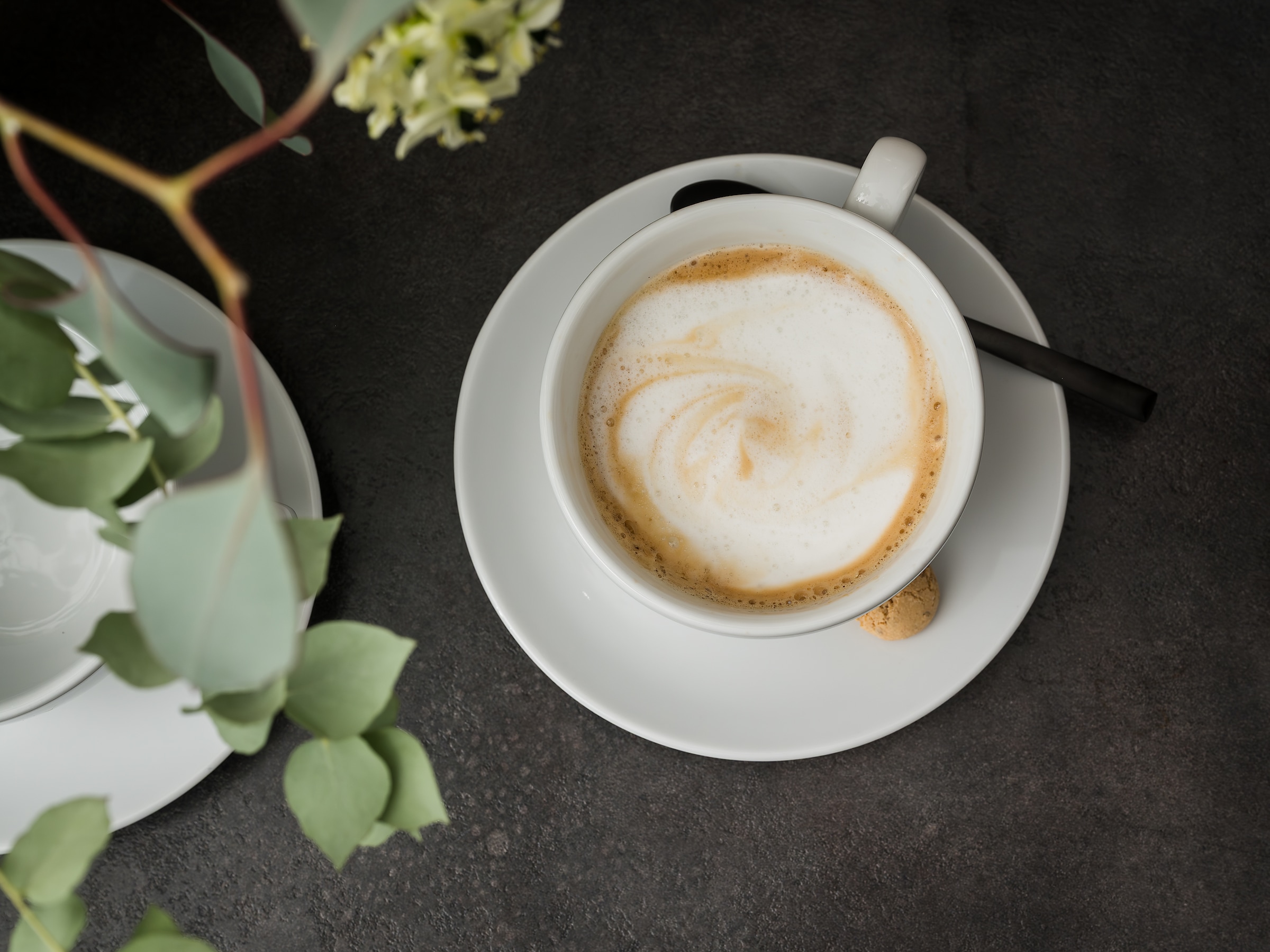 CreaTable Cappuccinotasse »Bistrot Weiss, Cappuccino Set 8-tlg« Klassiker in Weiß, Der Alleskönner