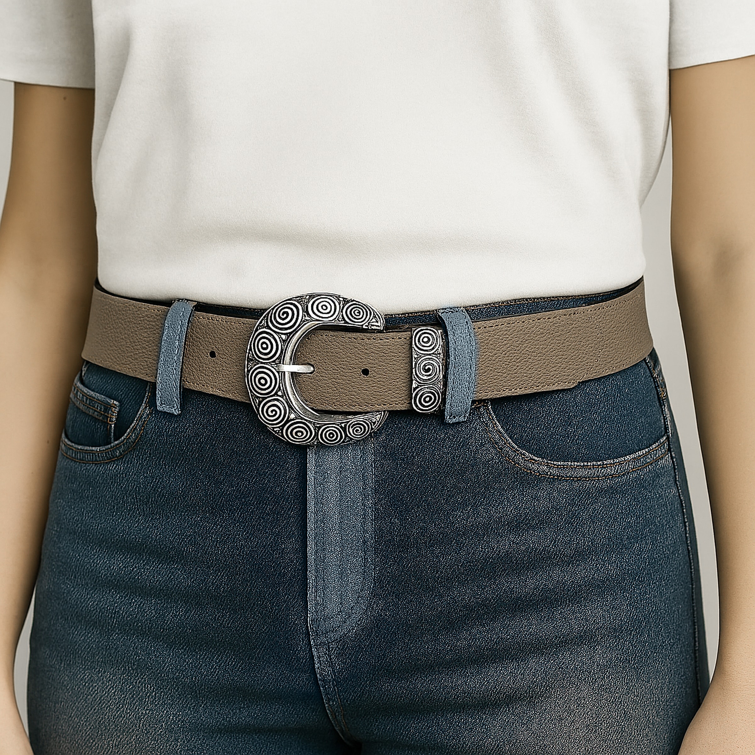 COLLEZIONE ALESSANDRO Ledergürtel »Curve«, aus echtem Leder, Made in Italy