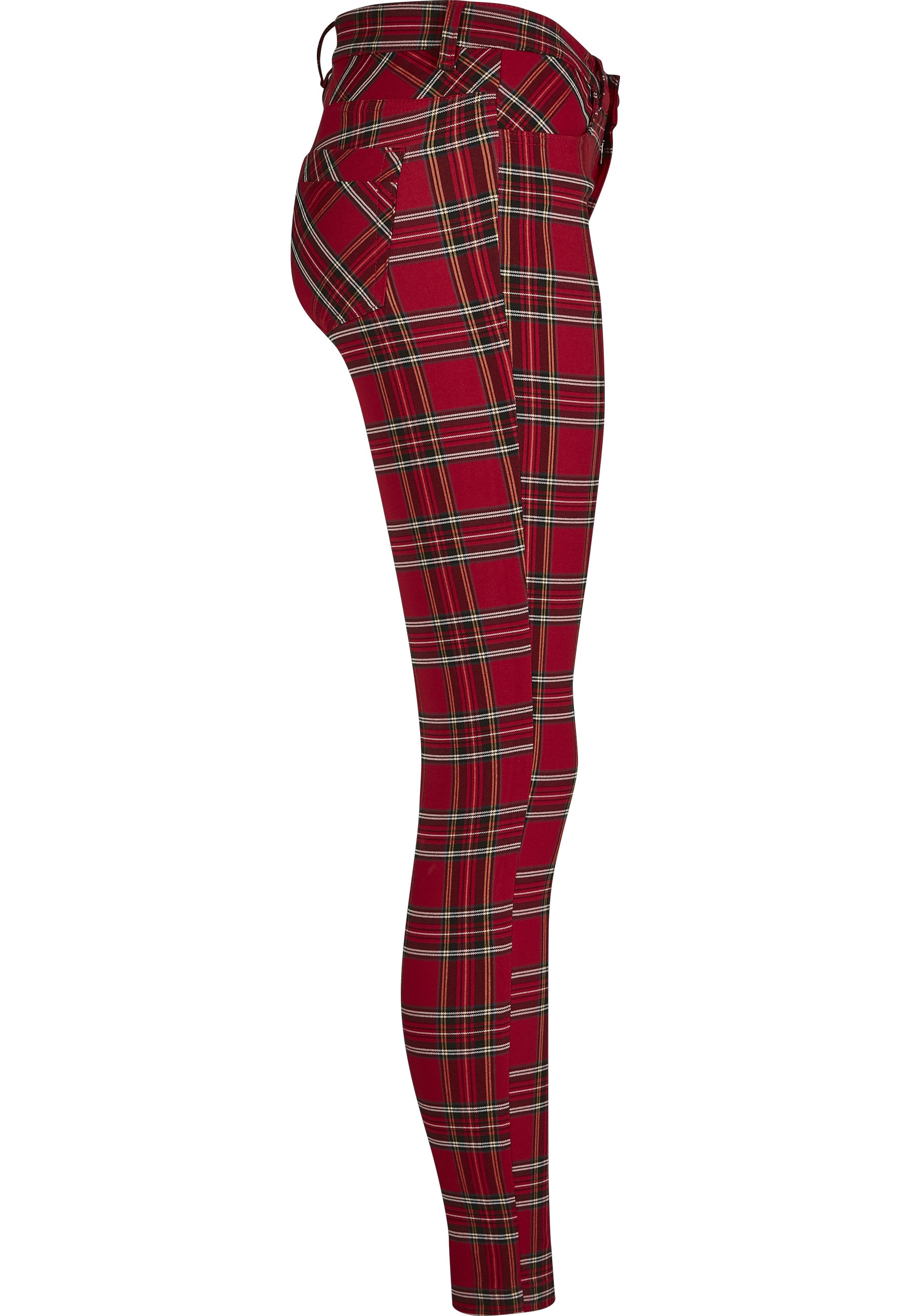 URBAN CLASSICS Stoffhose »Urban Classics Damen Ladies Skinny Tartan Pants«