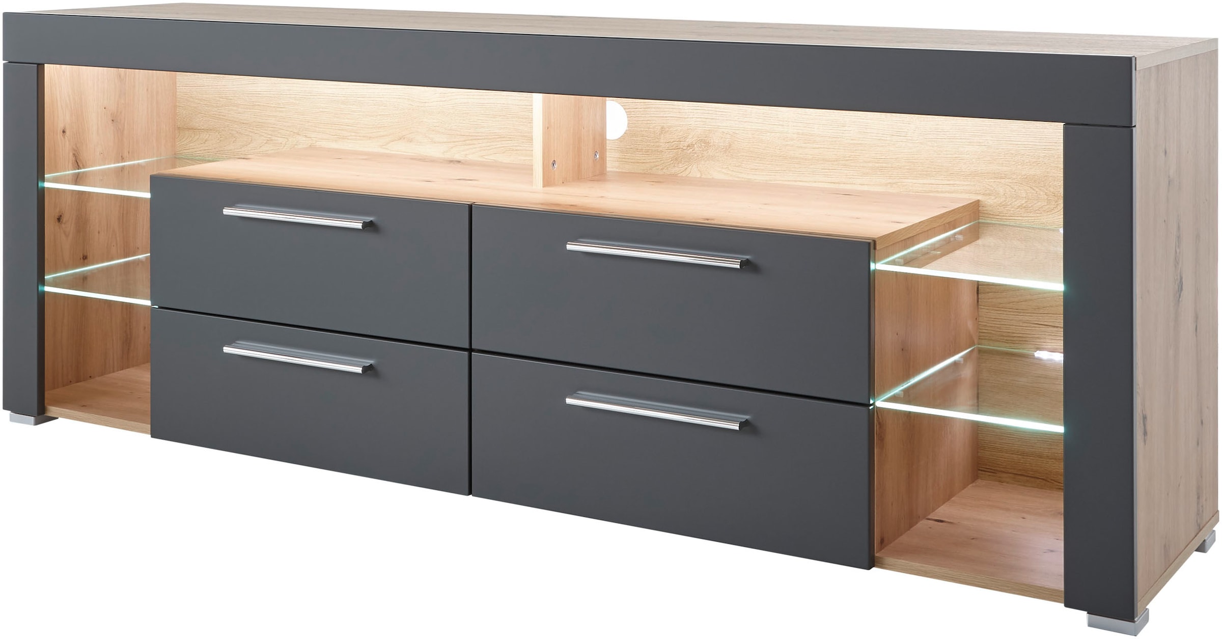 Stolkom TV-Schrank "Goal TV Lowboard, B/H/T 179x67x 44 cm" 1 Stk. tlg. 4 Sc günstig online kaufen