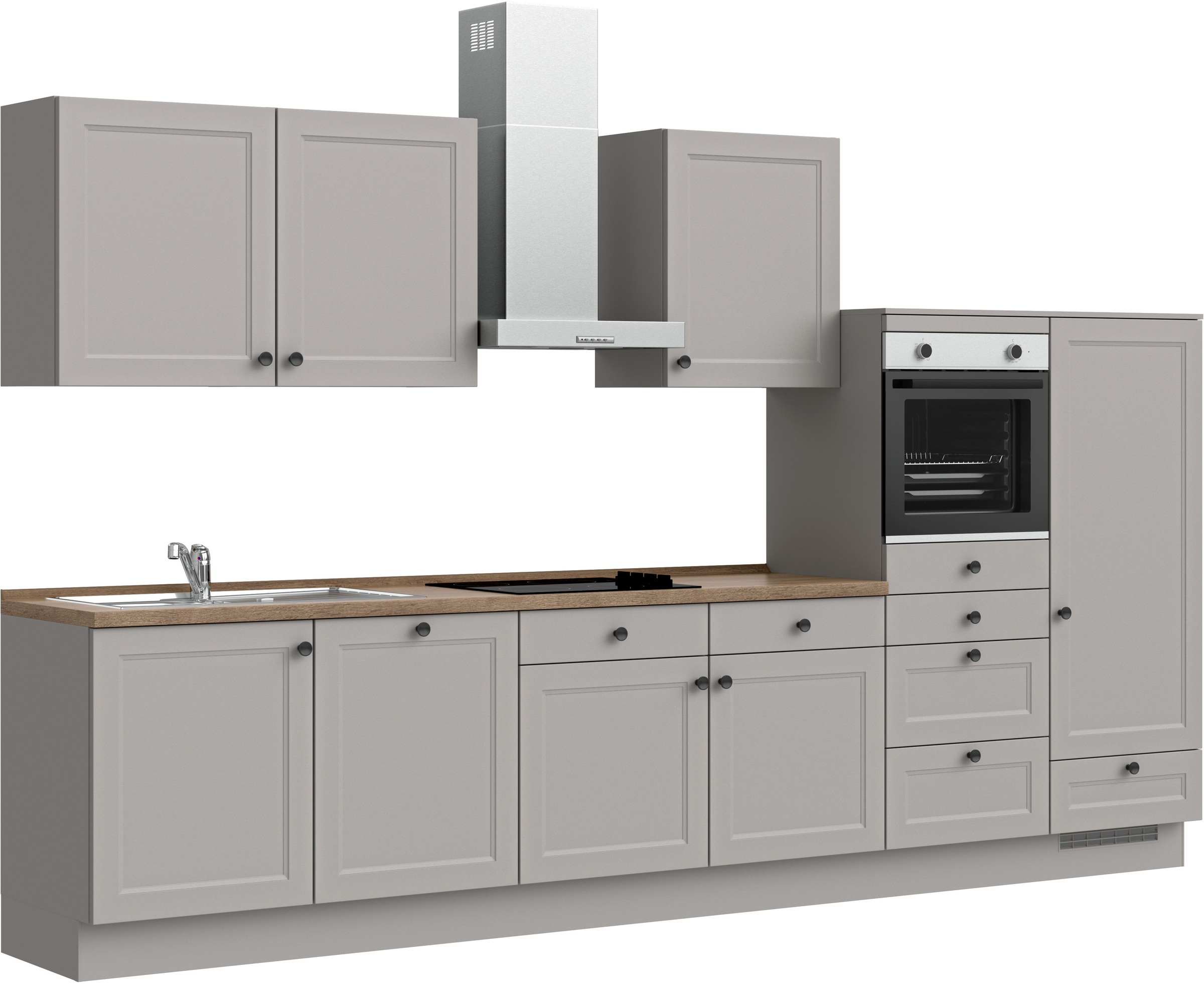 nobilia® Küchenzeile »"Cascada I"«, vormontiert, Ausrichtung wählbar, Breite 360 cm, wahlw. mit E-Geräten