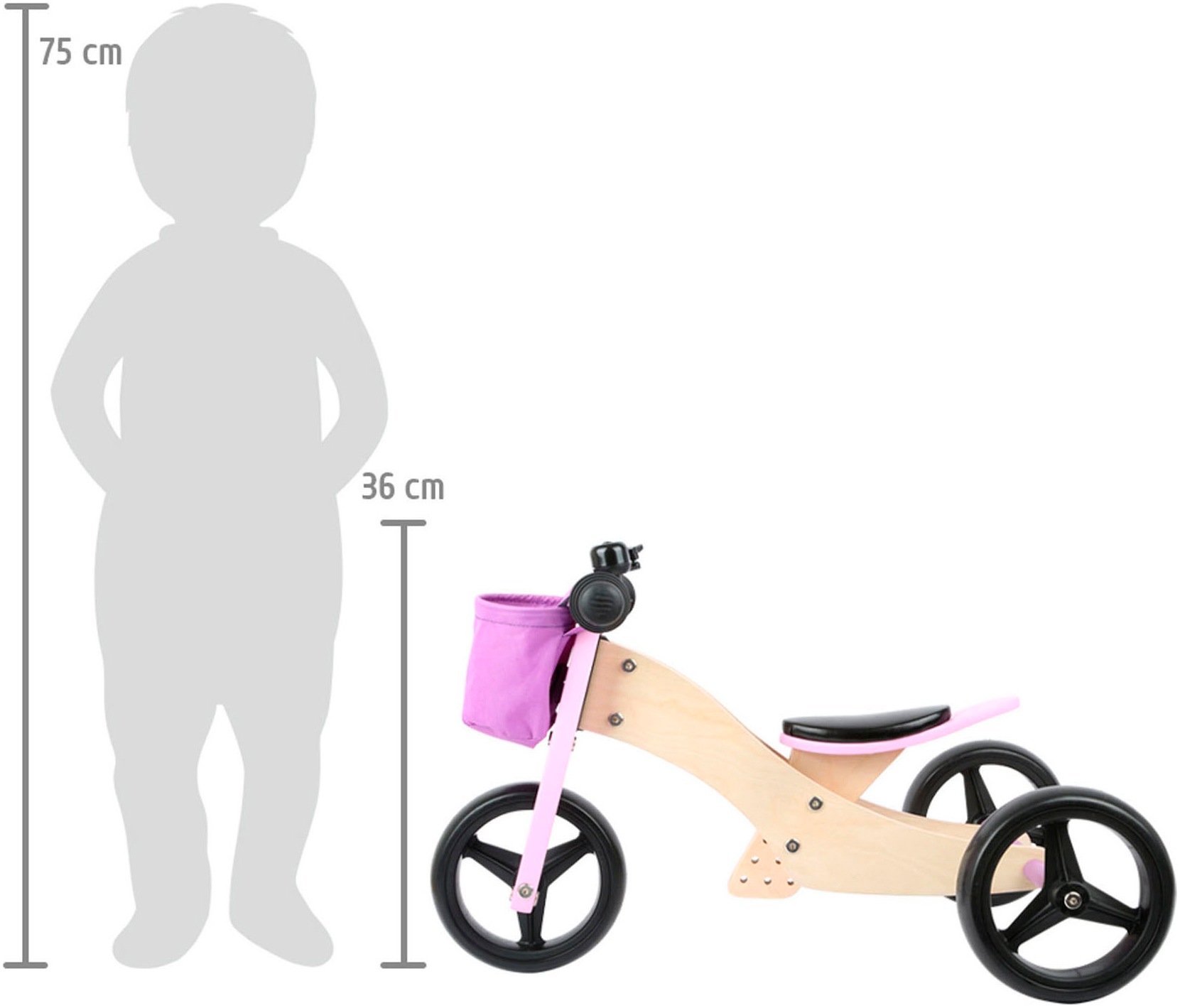 Small Foot Laufrad »und Dreirad, rosa«
