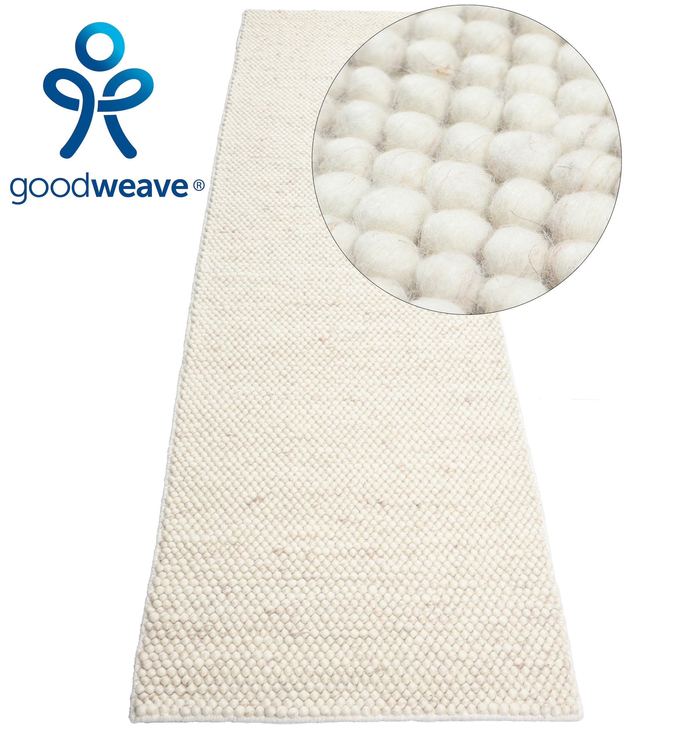 my home Läufer »Wolly, handgewebt, Handweb Teppich« rechteckig 14 mm Höhe Wolle, Brücke, Flur, Schlafzimmer, Wohnzimmer