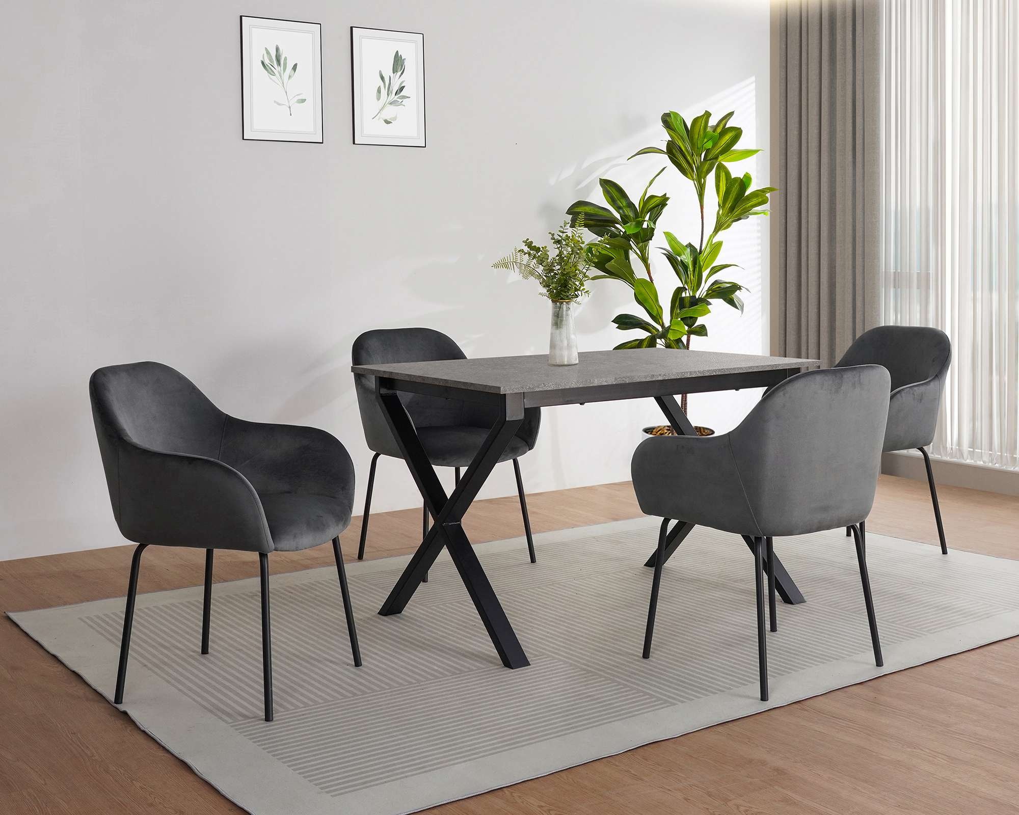 OTTO home Esstisch "Boddhi" schwarzes Metallgestell, Plattenvarianten wählb günstig online kaufen