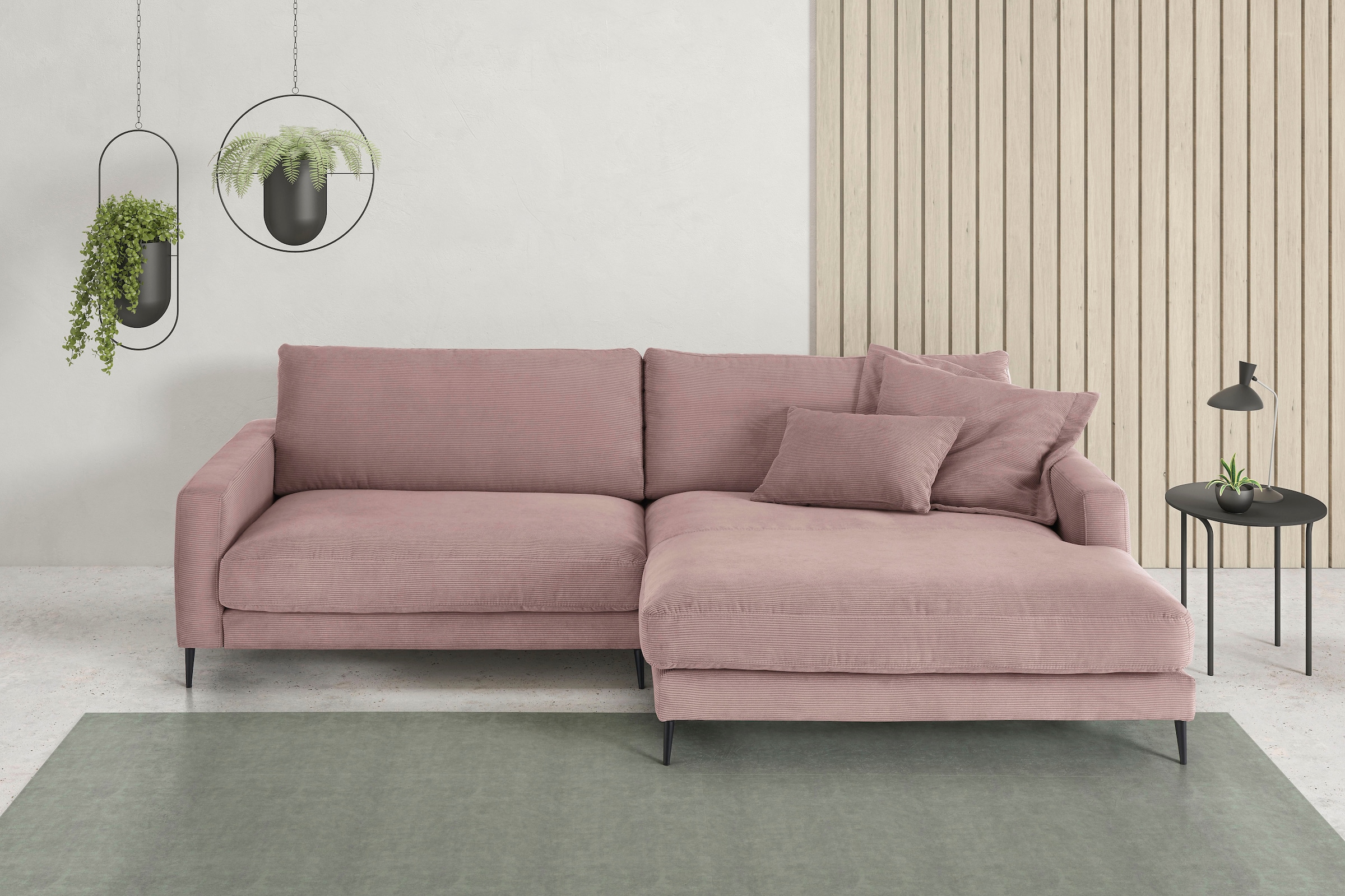 Home affaire Ecksofa "Downtown, B/T/H: 272/190/84 cm L-Form" weicher Sitzko günstig online kaufen