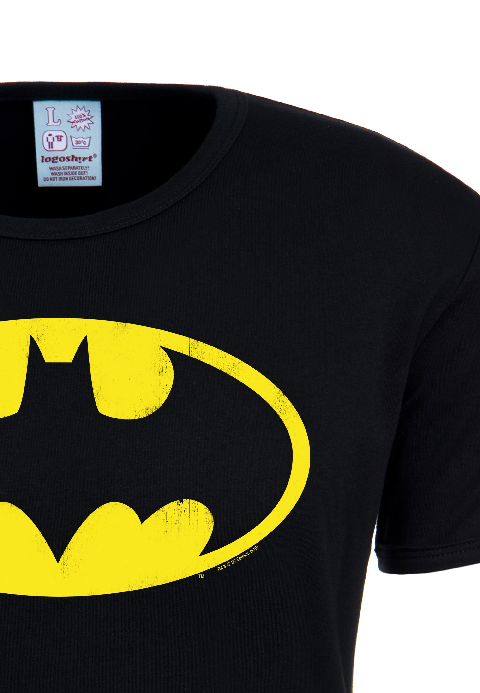 LOGOSHIRT T-Shirt »DC - Batman Logo«, mit Batman-Logo