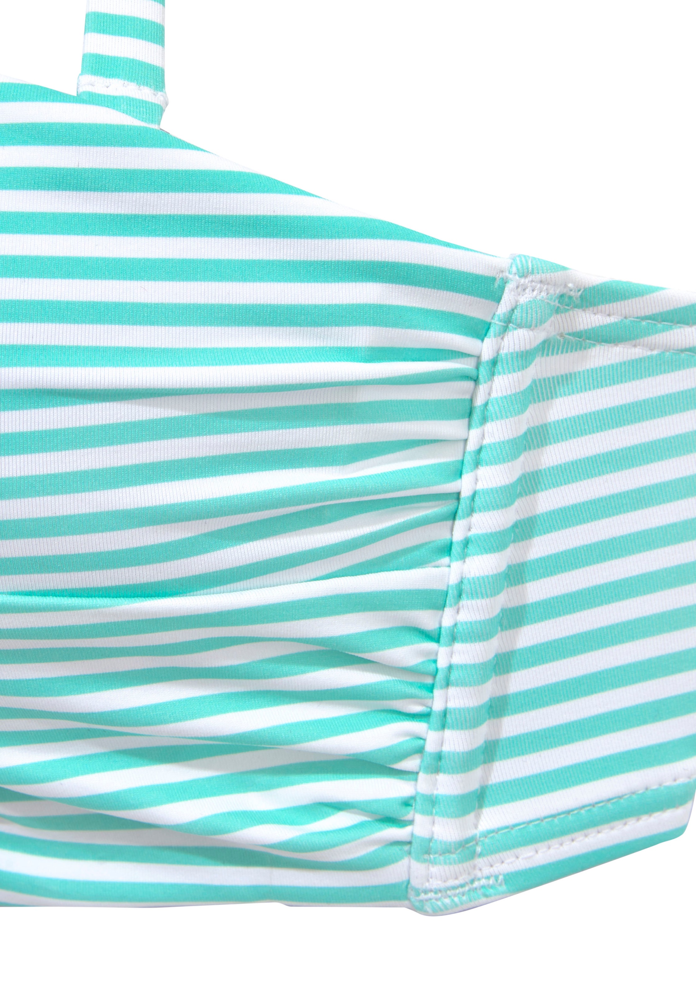 s.Oliver Bandeau Bikini Set Mint/White Size 40 3