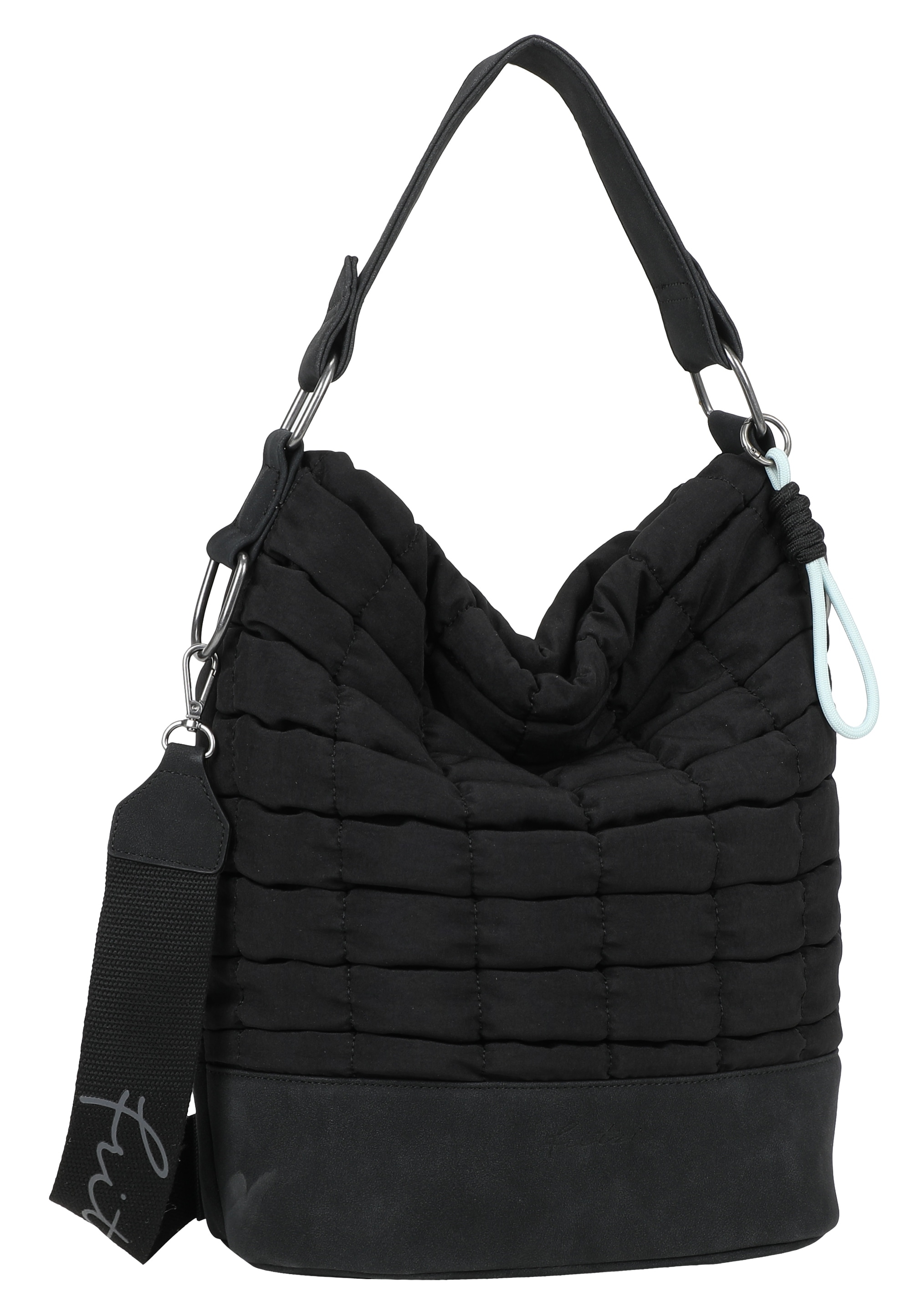 Fritzi aus Preußen Henkeltasche »Olga Limited Black Bubble«, aus mattem 3D-Bubble Nylon-Material