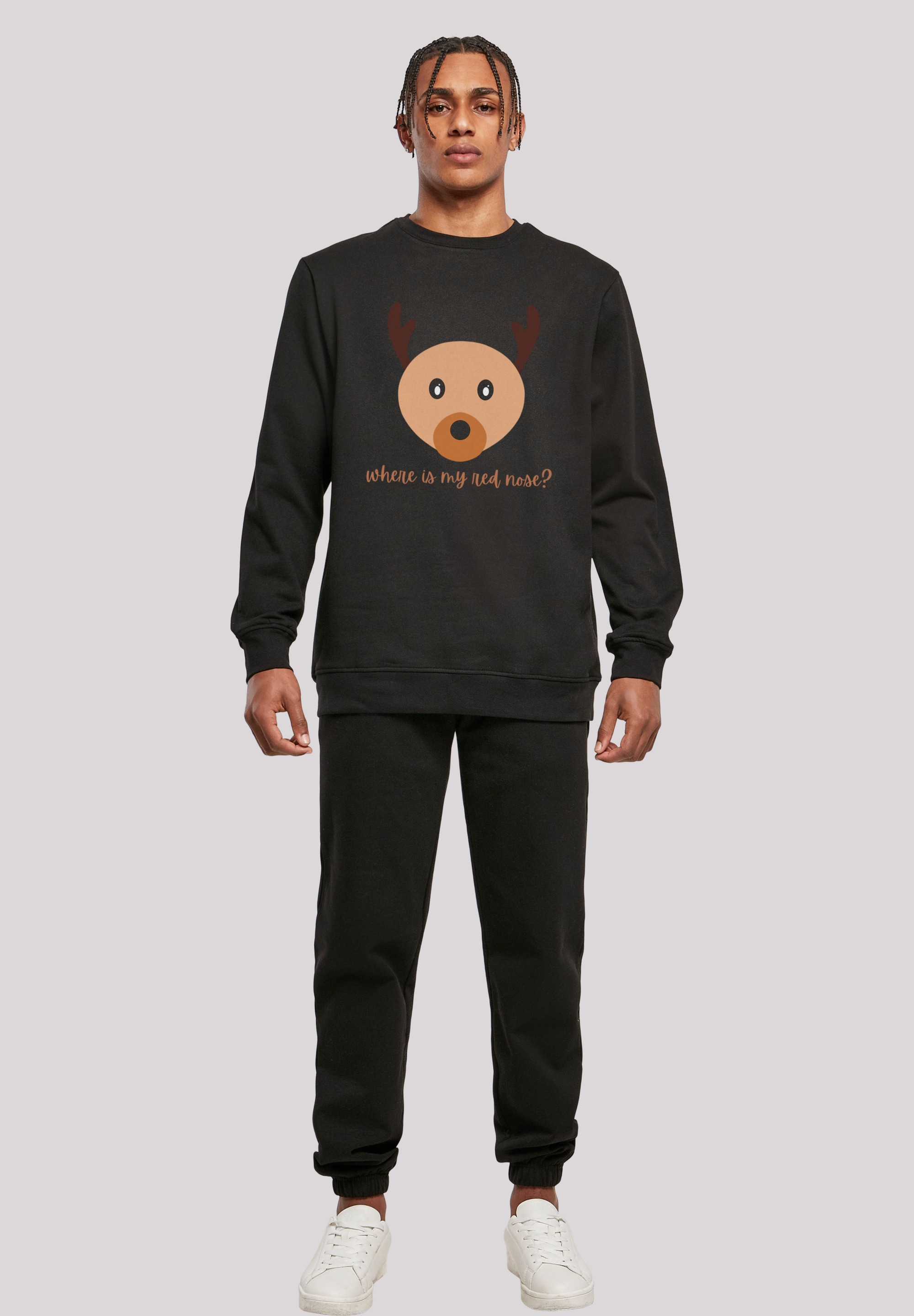 F4NT4STIC Kapuzenpullover »Red Nose Weihnachten«, Print