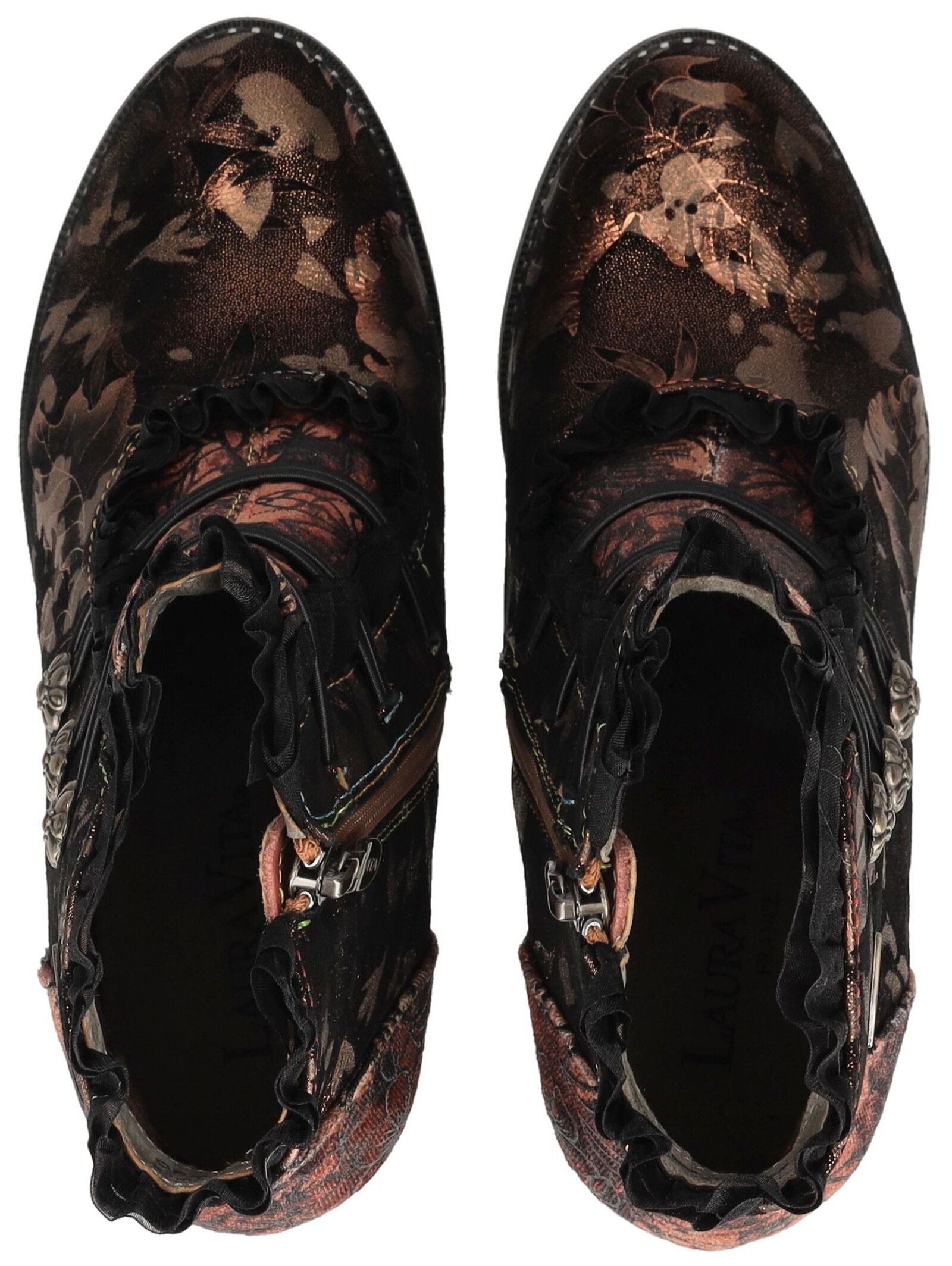 LAURA VITA High-Heel-Stiefelette »LAURA VITA Stiefelette Leder/Textil«