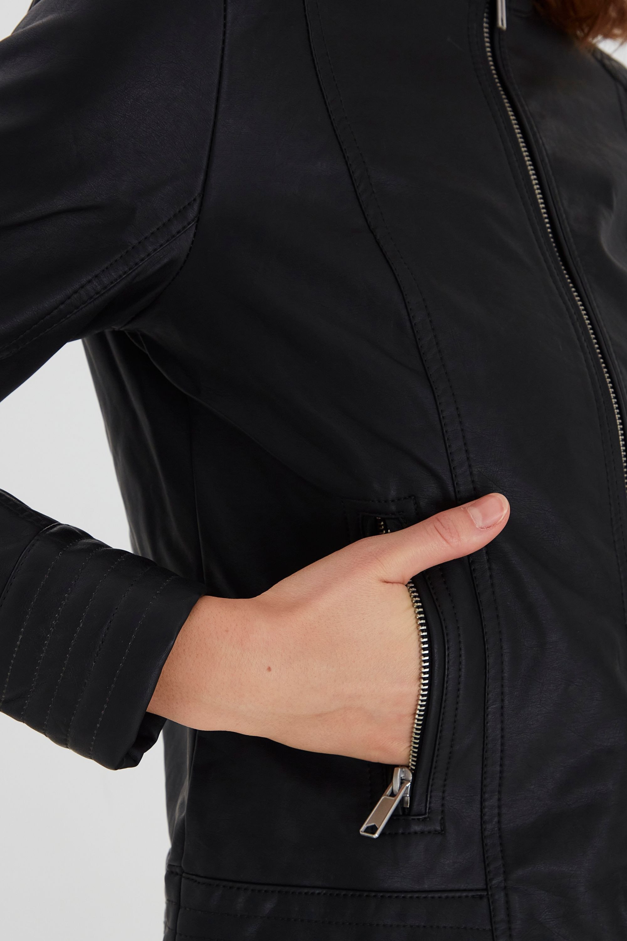 b.young Lederimitatjacke »Lederimitatjacke BYAcom«, ohne Kapuze