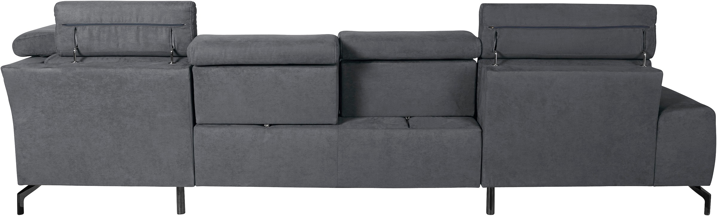 sit&more Wohnlandschaft »Gizeh U-Form«, 15 cm Fußhöhe, inklusive Sitztiefenverstellung und Kopfteilverstellung