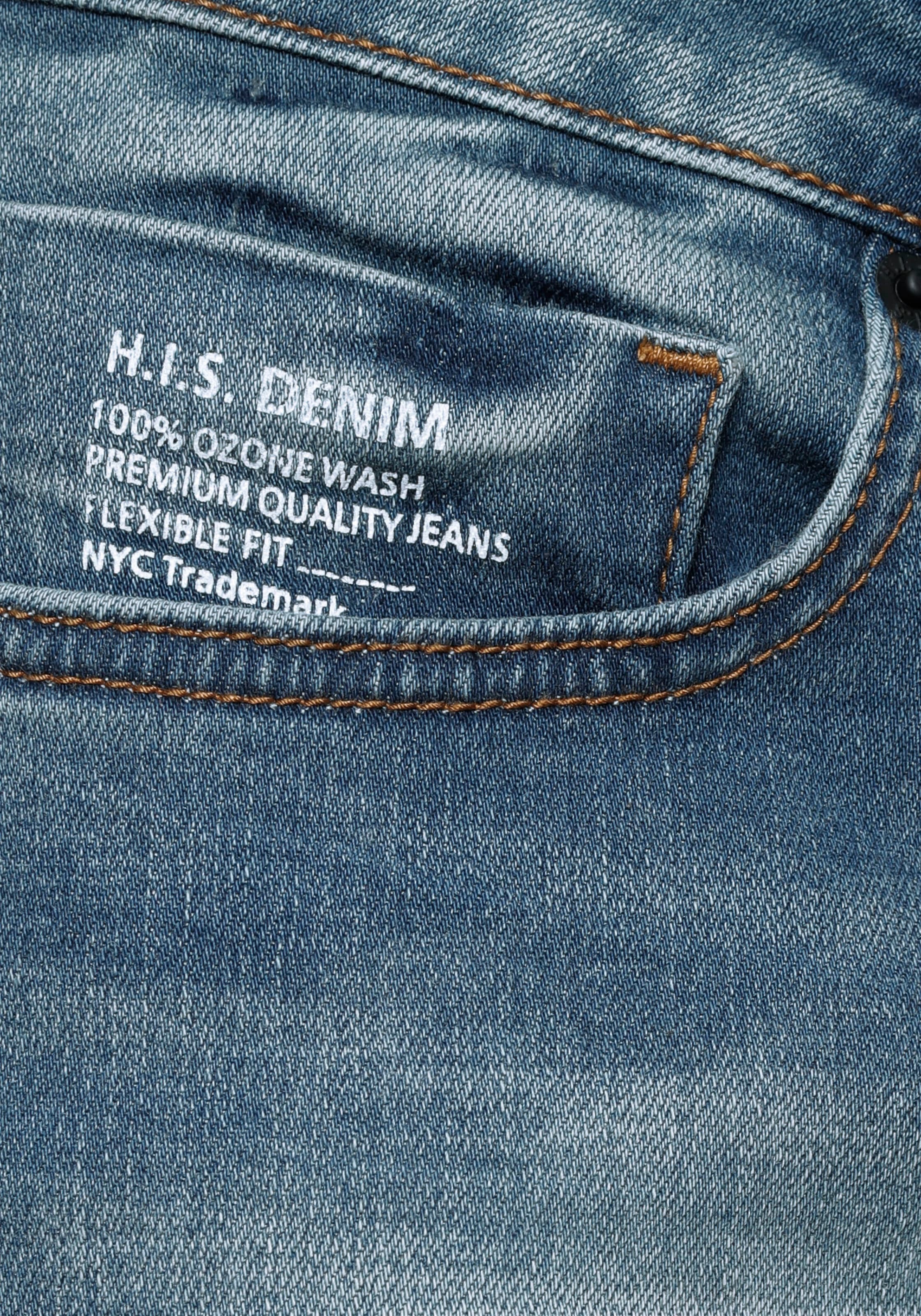 H.I.S Straight-Jeans »DIX«, gerade Beinform, niedrige Leibhöhe, Used-Waschung