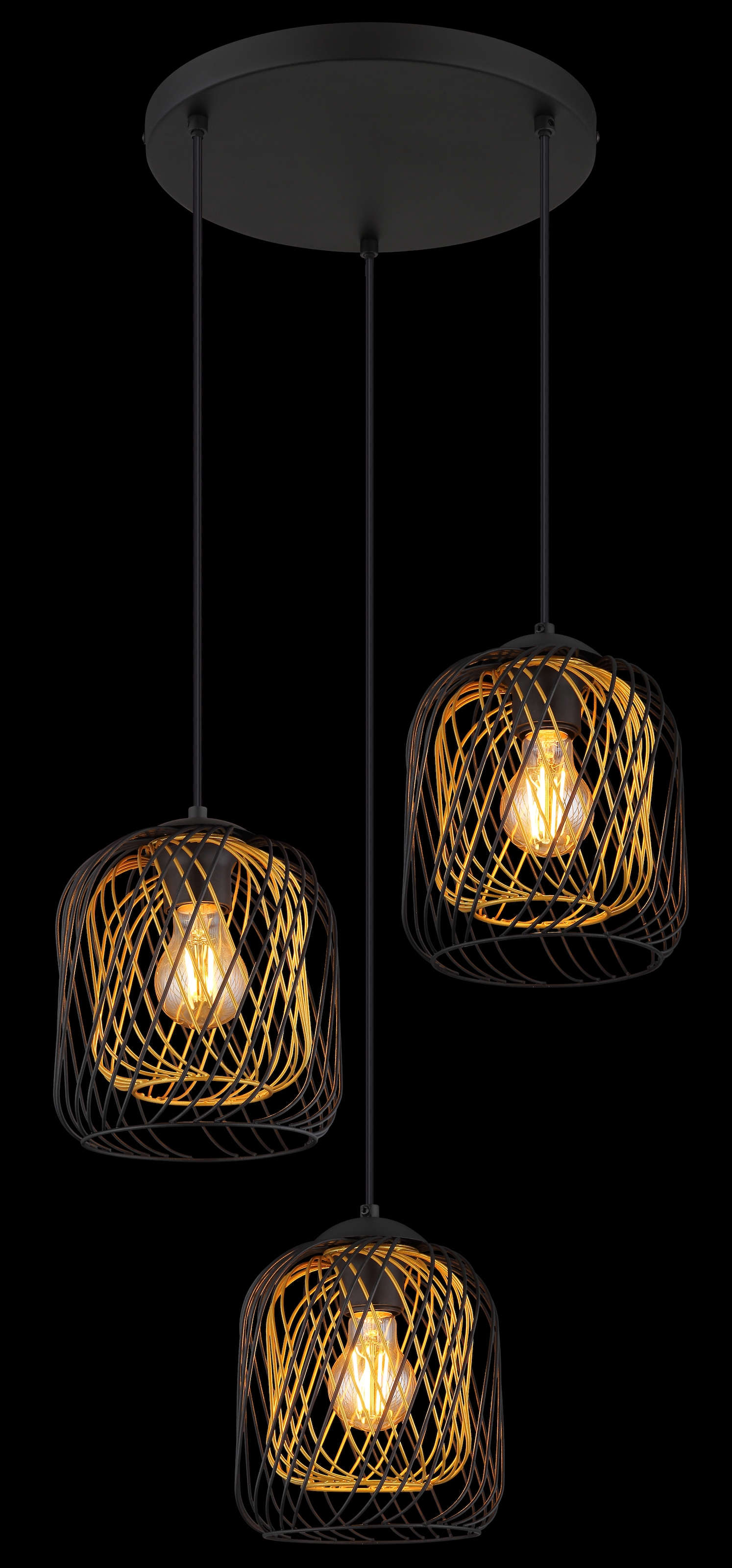 GLOBO LIGHTING Hängeleuchte »DICHTI«, Leuchtmittel E27 | ohne Leuchtmittel, Hängelampe/Pendelleuchte/Esszimmer/Wohnzimmer/Esstisch