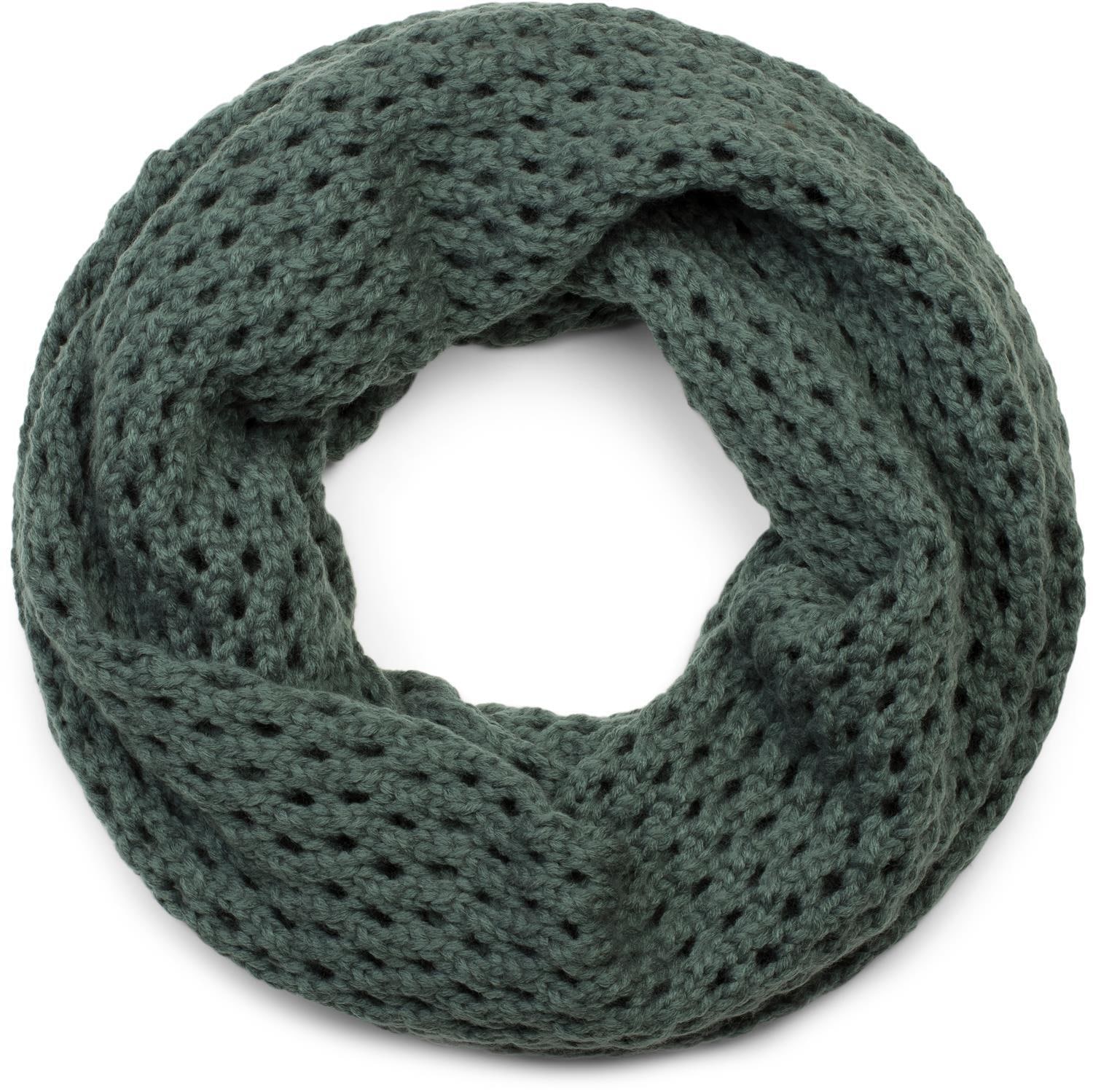 styleBREAKER Strickschal "Strick Loop Schal mit Loch Muster" 1 Stk.