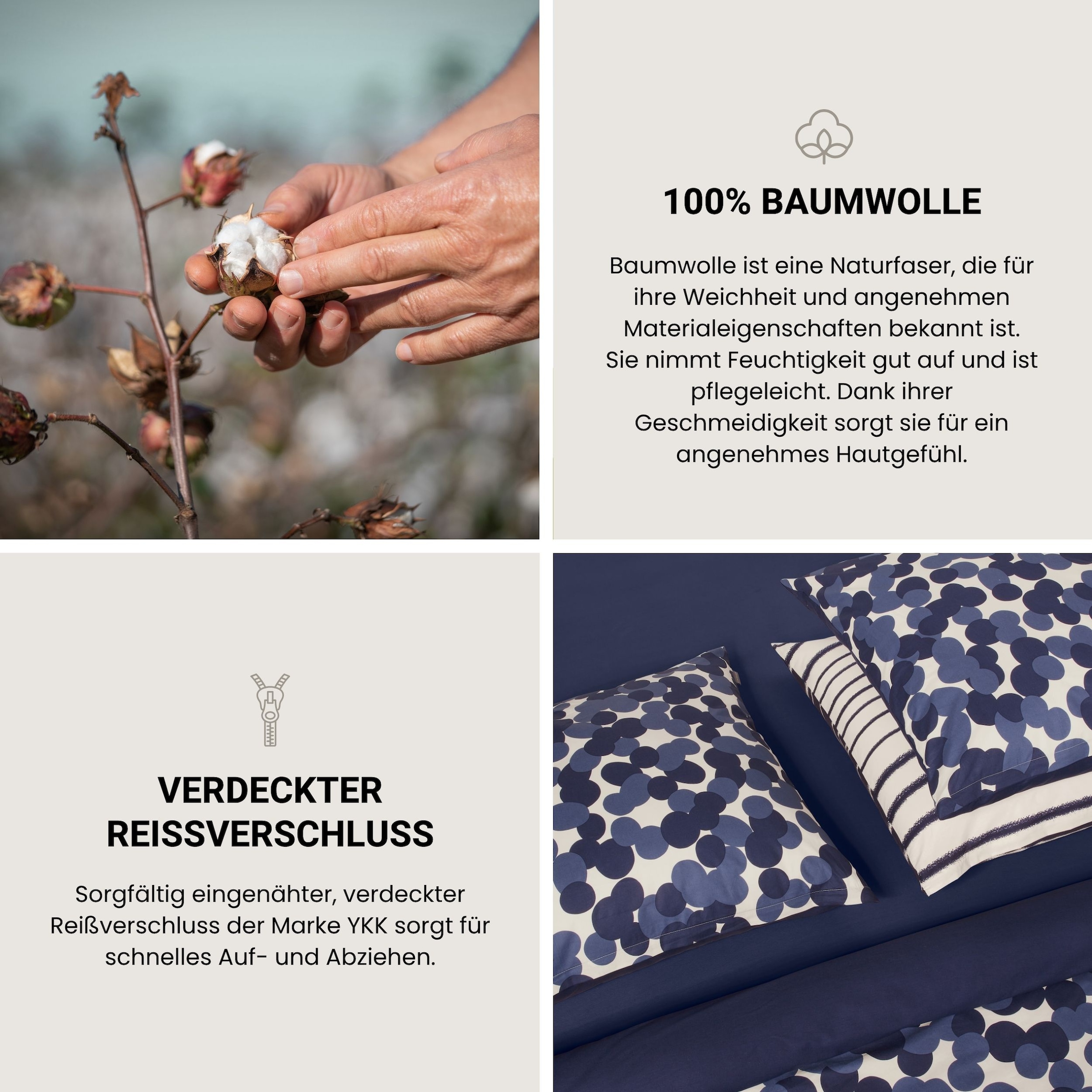 Schiesser Wendebettwäsche »Allez aus weicher Baumwolle mit aufheiternden Punkten« 2 Stk. OEKO-TEX® MADE IN GREEN