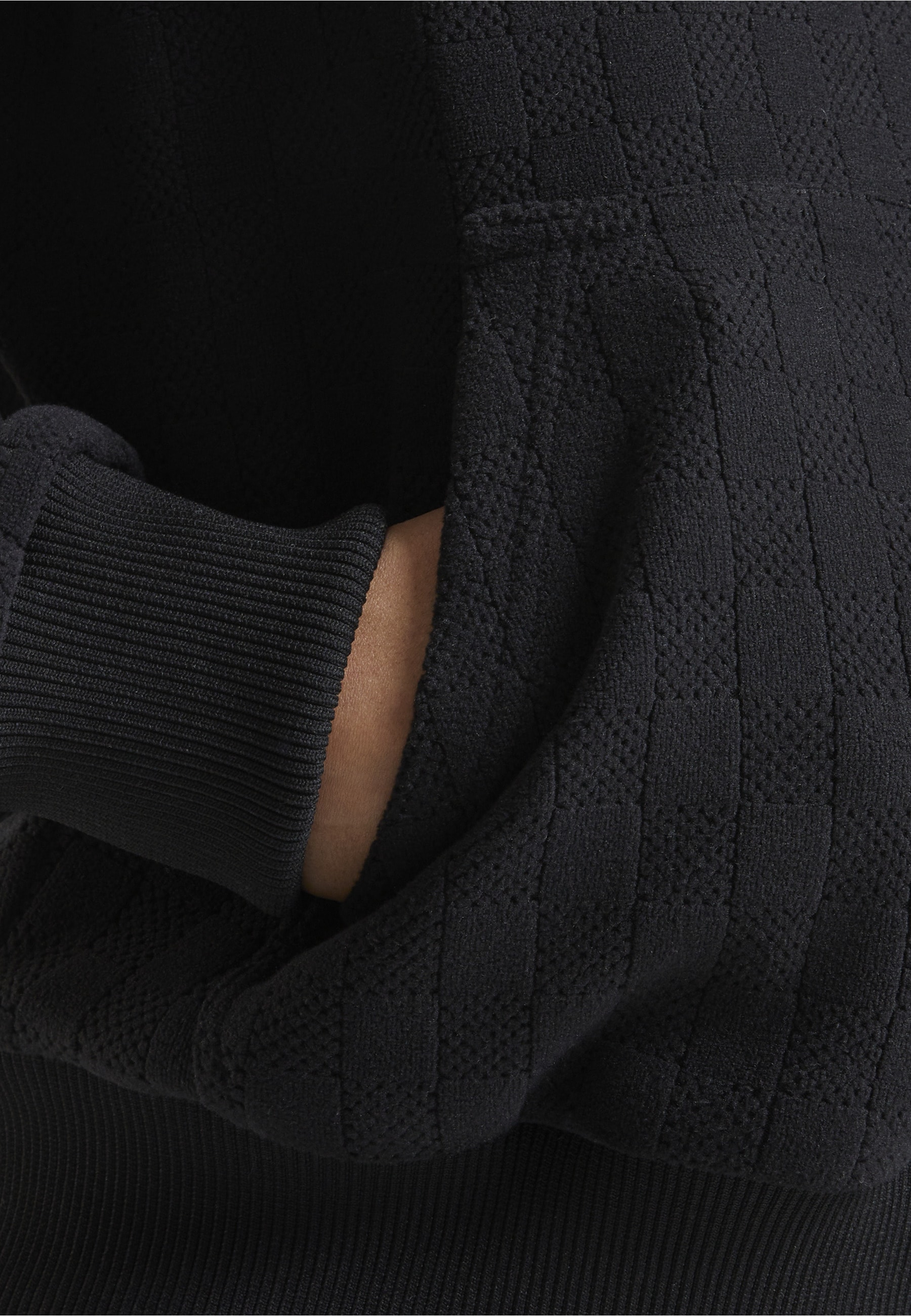 URBAN CLASSICS Sweatjacke »Urban Classics Ladies Jacquard Velvet Oversized Zip Hoody«